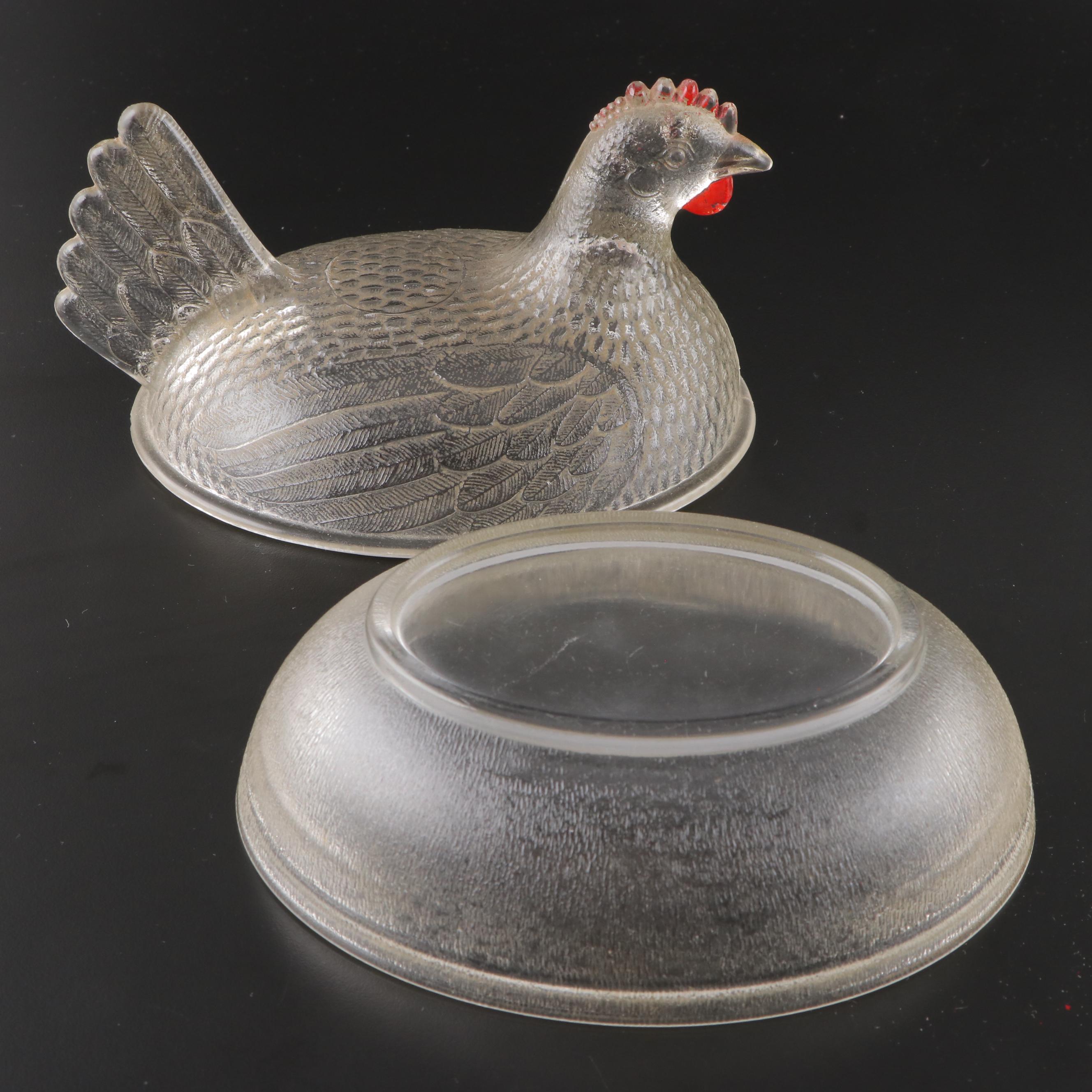 Indiana Glass Hen on Nest Covered Dishes