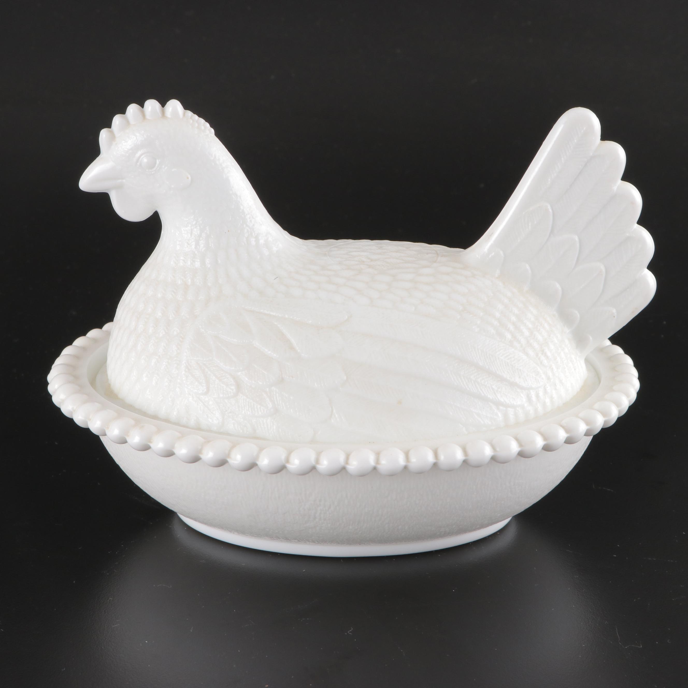 Indiana Glass Hen on Nest Covered Dishes
