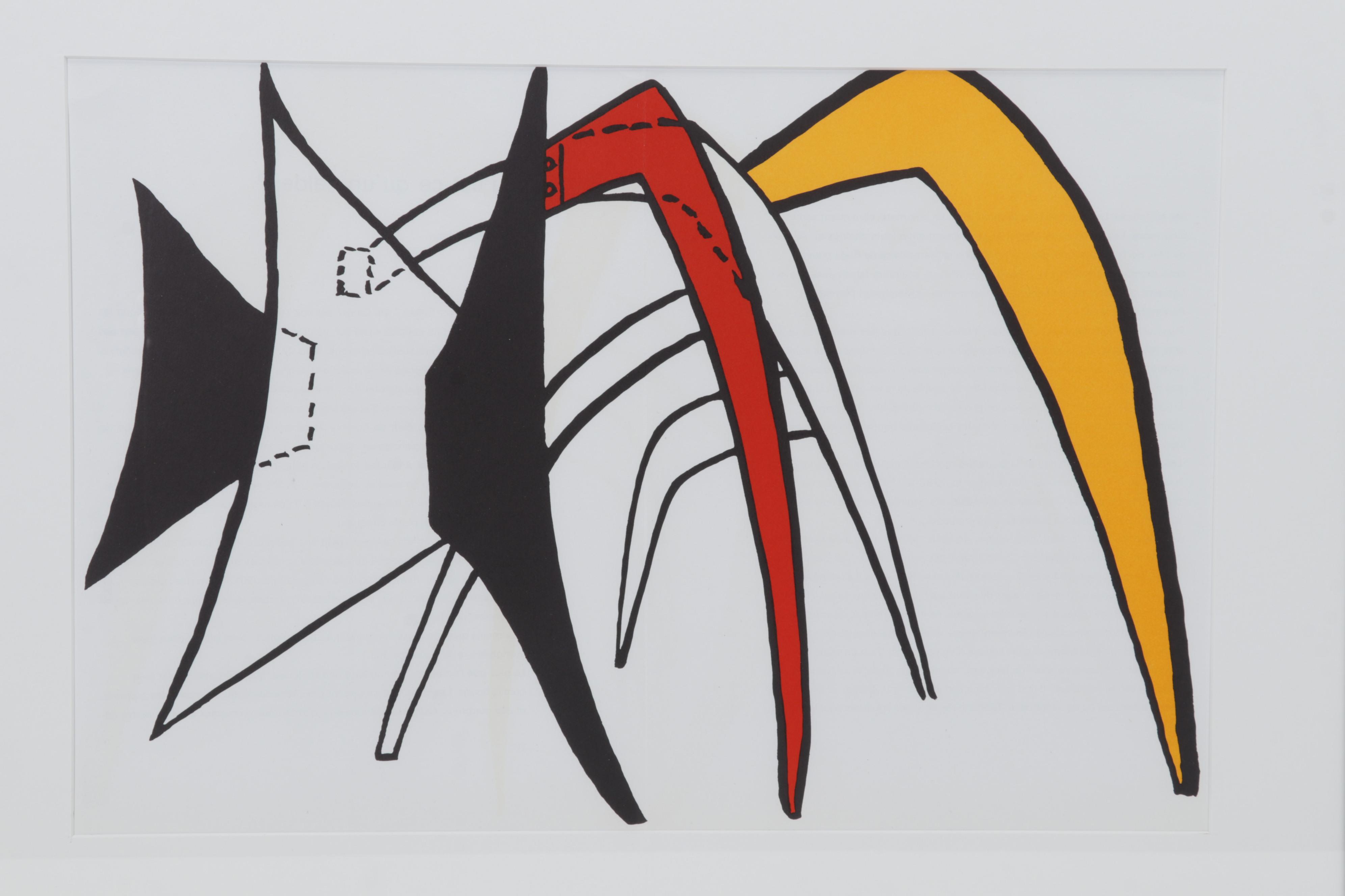 Alexander Calder Double-Page Color Lithograph for "Derrière le Miroir," 1963