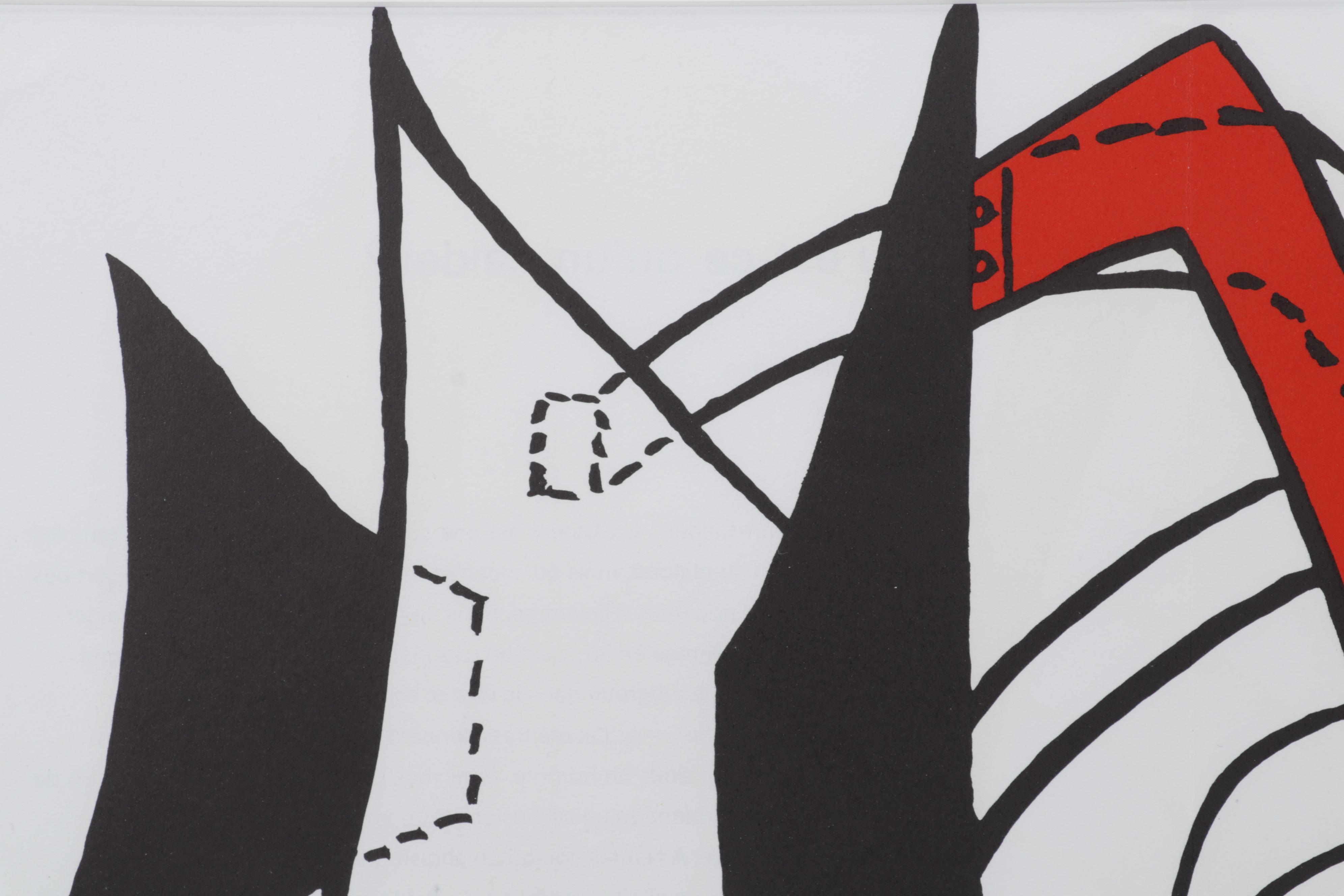 Alexander Calder Double-Page Color Lithograph for "Derrière le Miroir," 1963