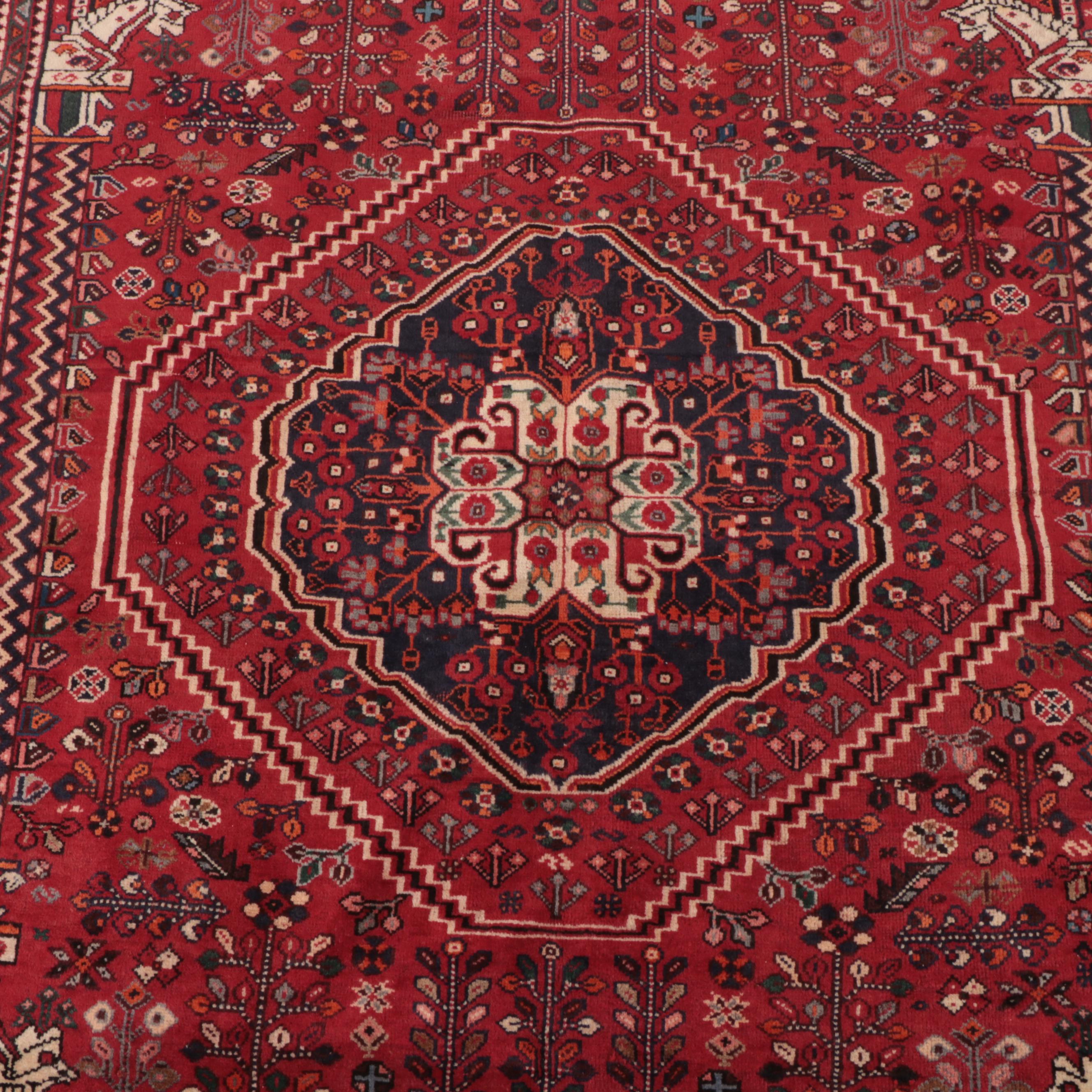 6'5 x 8'9 Hand-Knotted Persian Qashqai Area Rug
