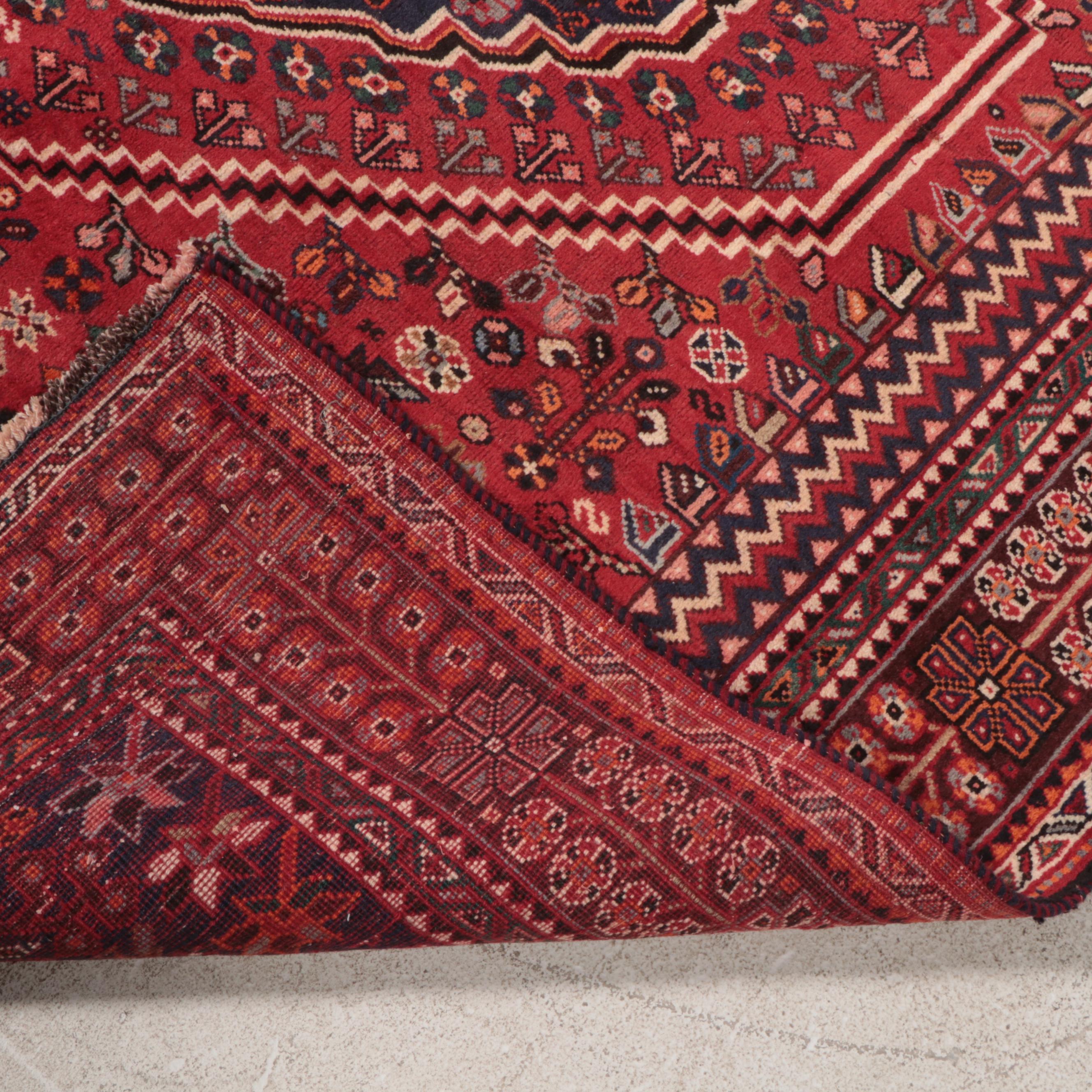 6'5 x 8'9 Hand-Knotted Persian Qashqai Area Rug