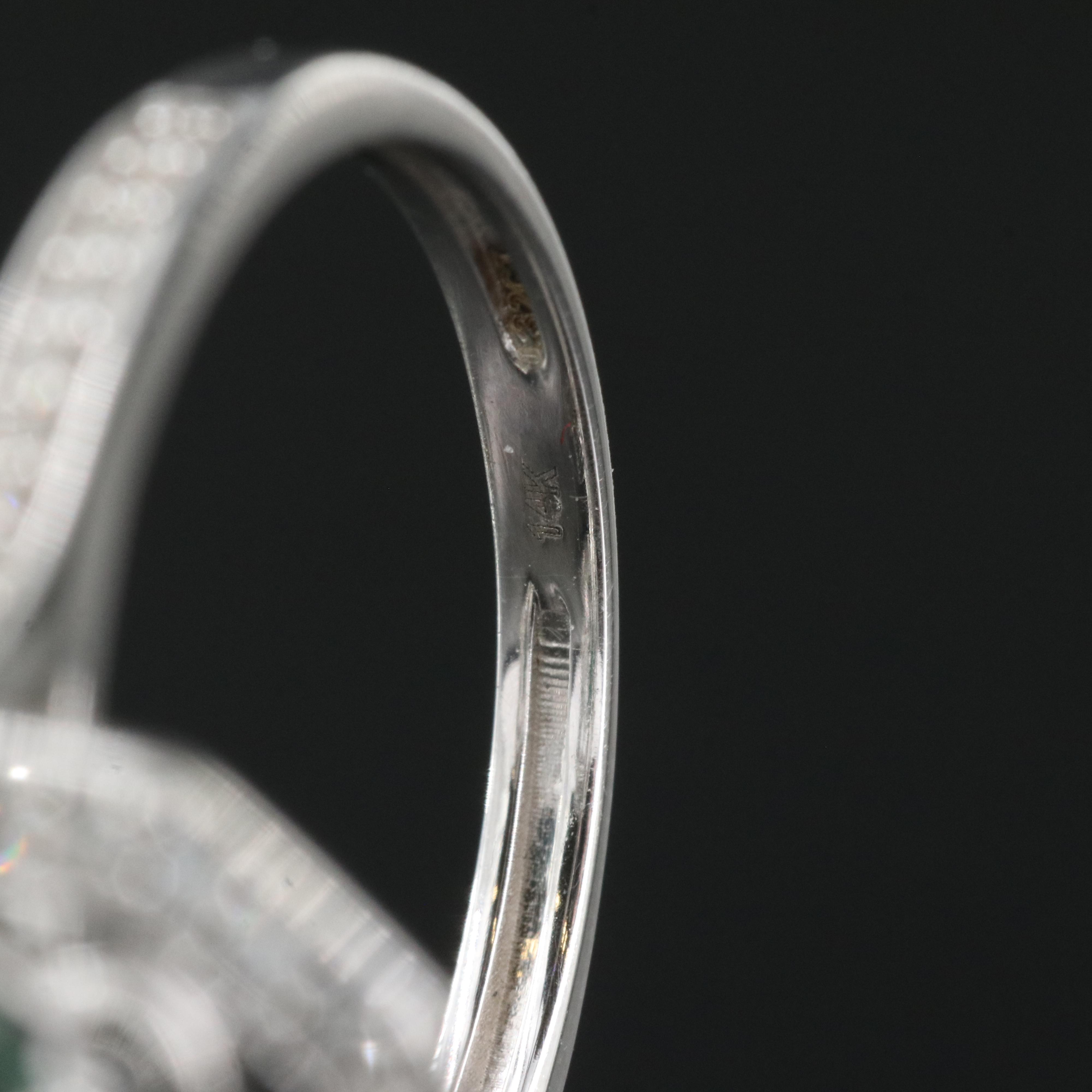 14K 1.73 CT Emerald and Diamond Ring