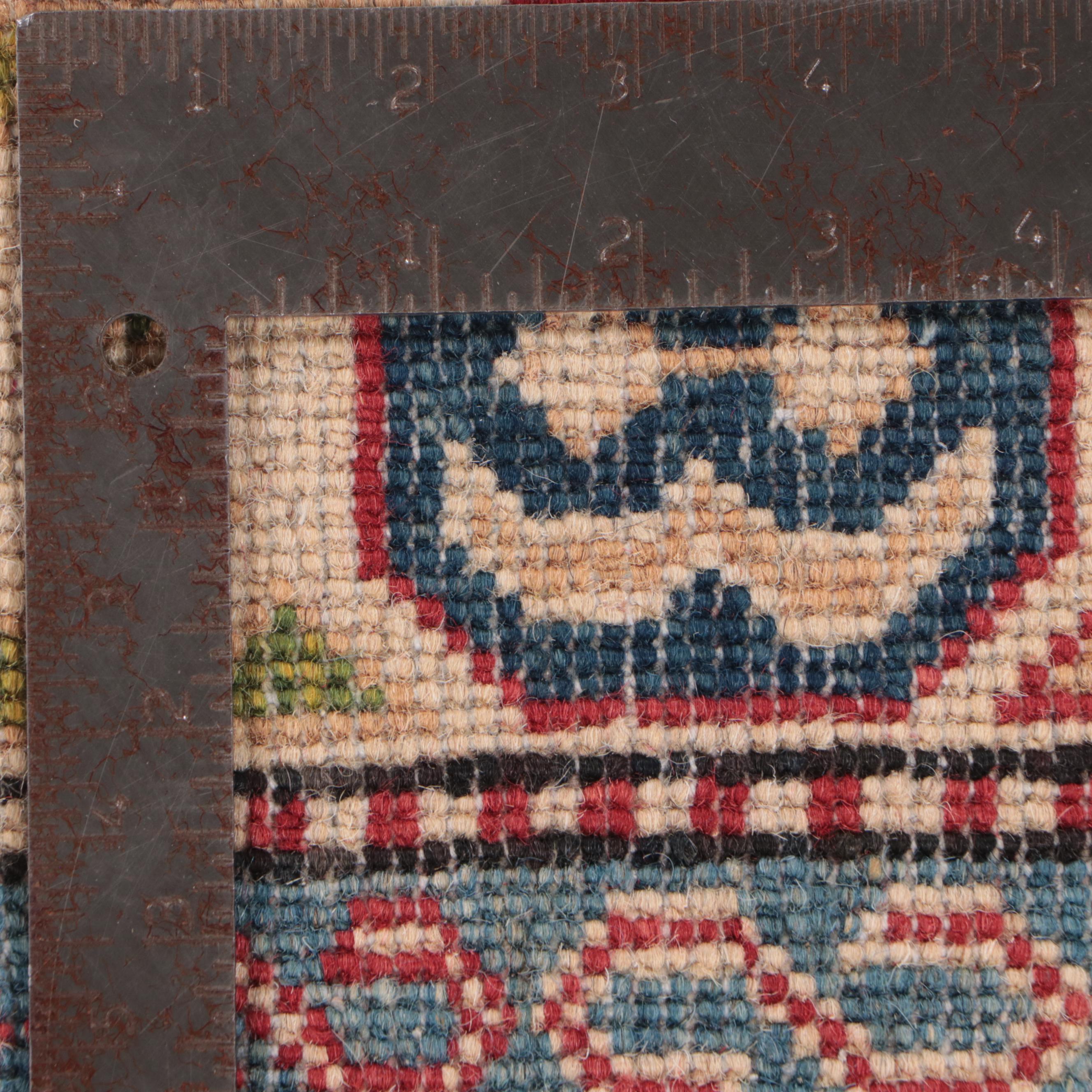 4'10 x 6'8 Hand-Knotted Pakistani Kazak-Style Area Rug