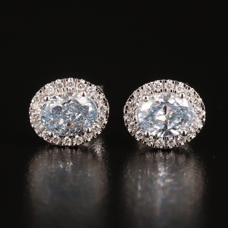 14K 1.19 CTW Lab Grown Diamond Stud Earrings