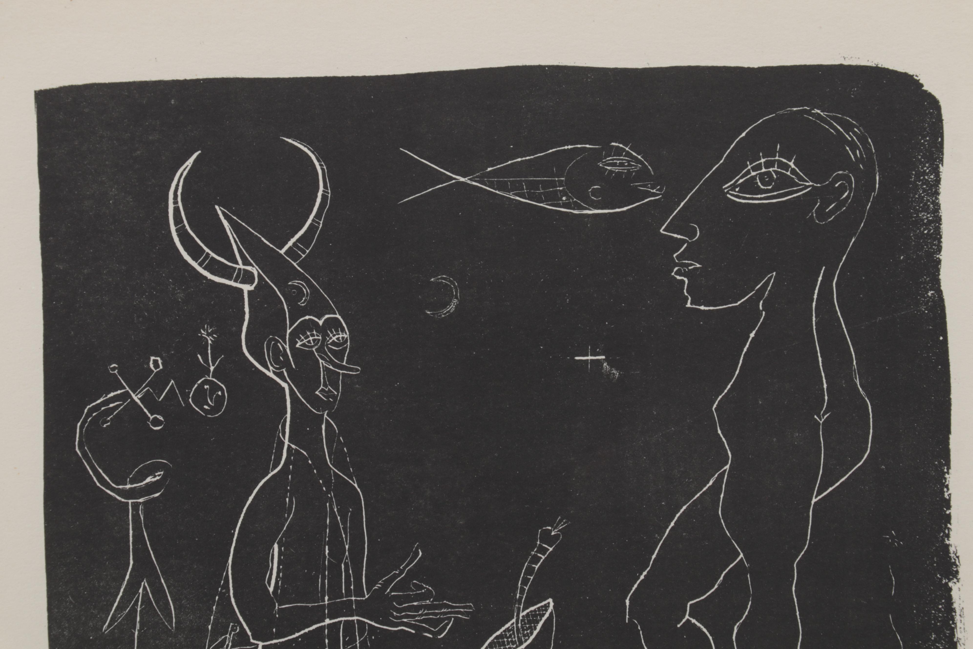 Joan Ponç Lithograph From "Deu Litografies," 1949