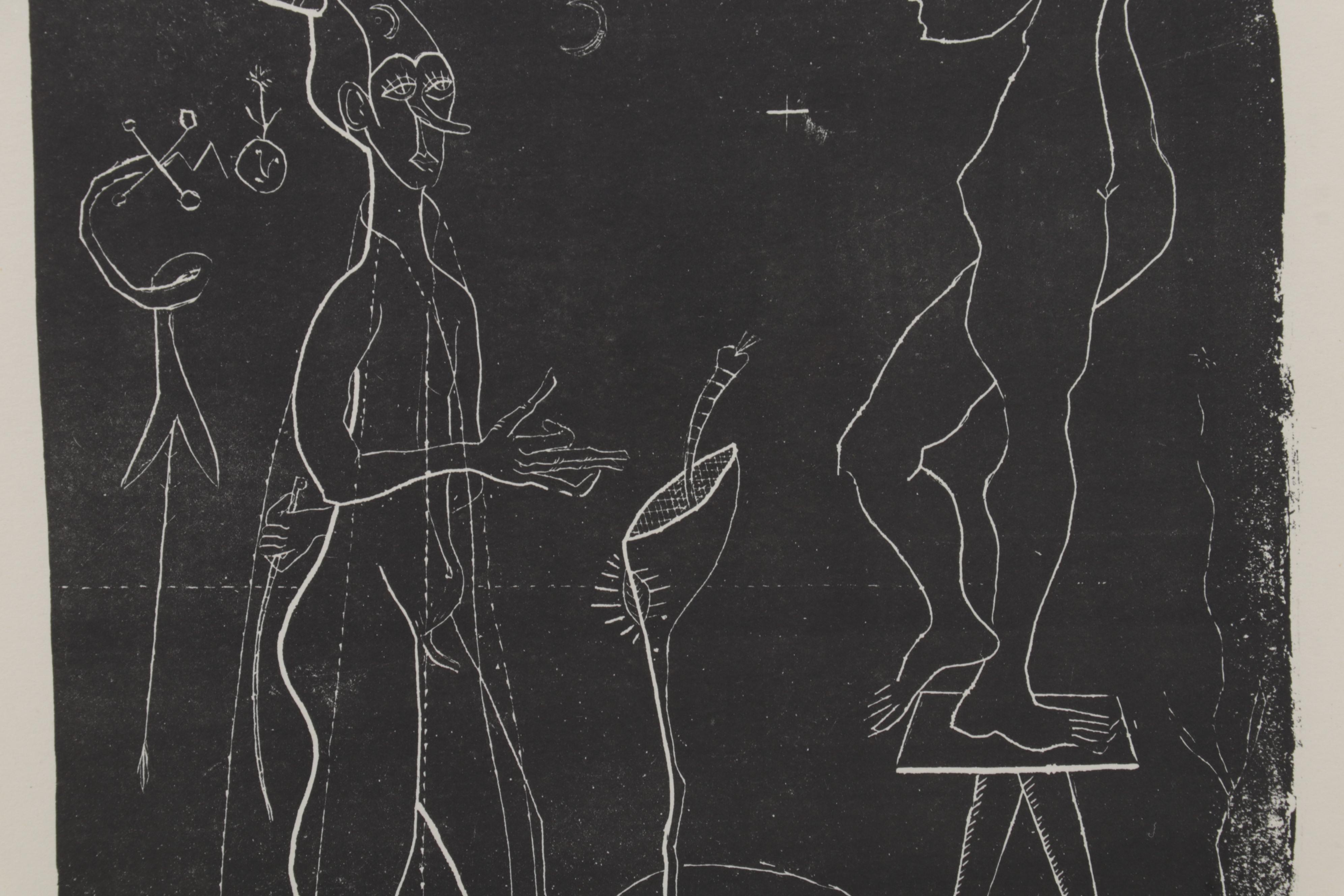 Joan Ponç Lithograph From "Deu Litografies," 1949