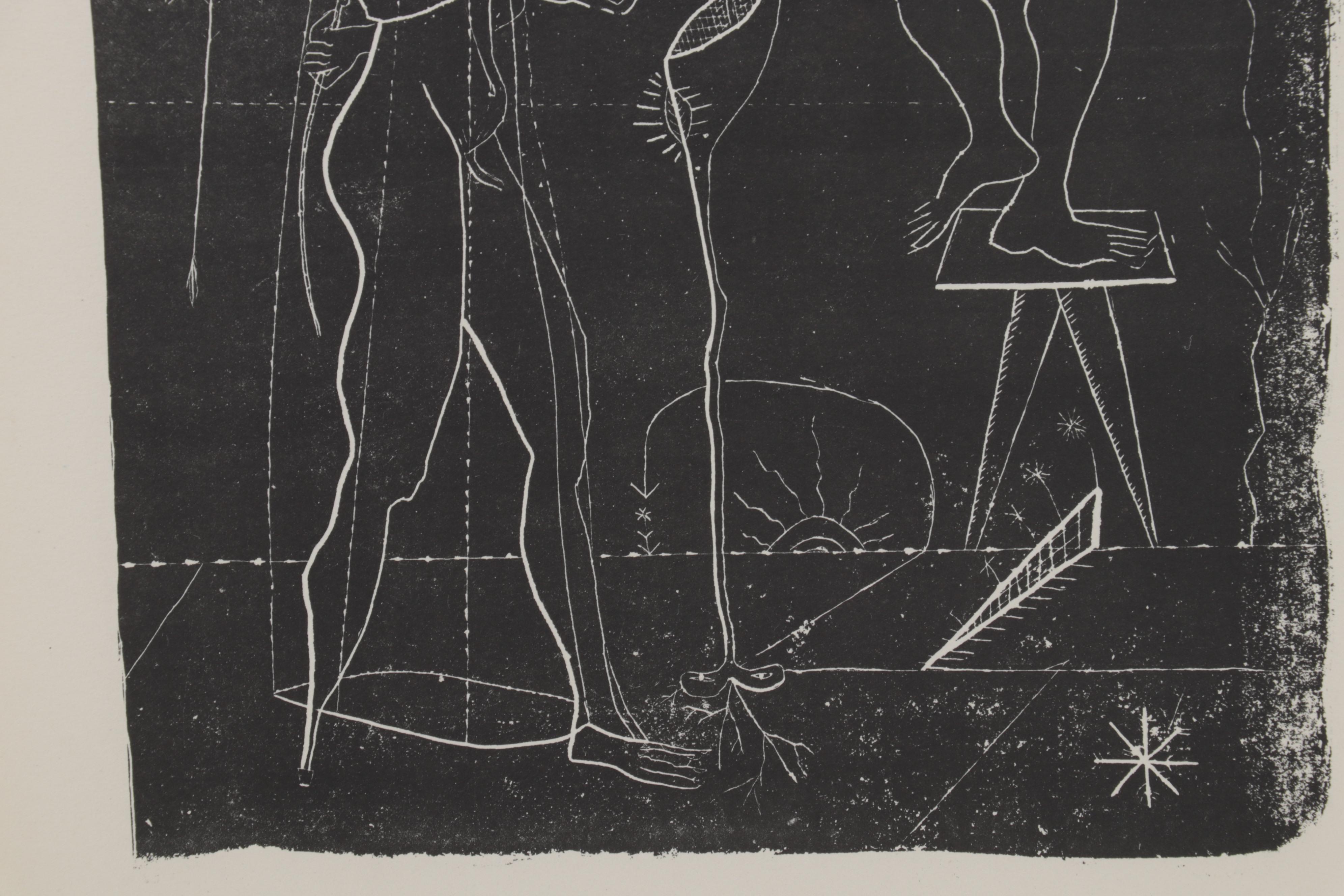 Joan Ponç Lithograph From "Deu Litografies," 1949