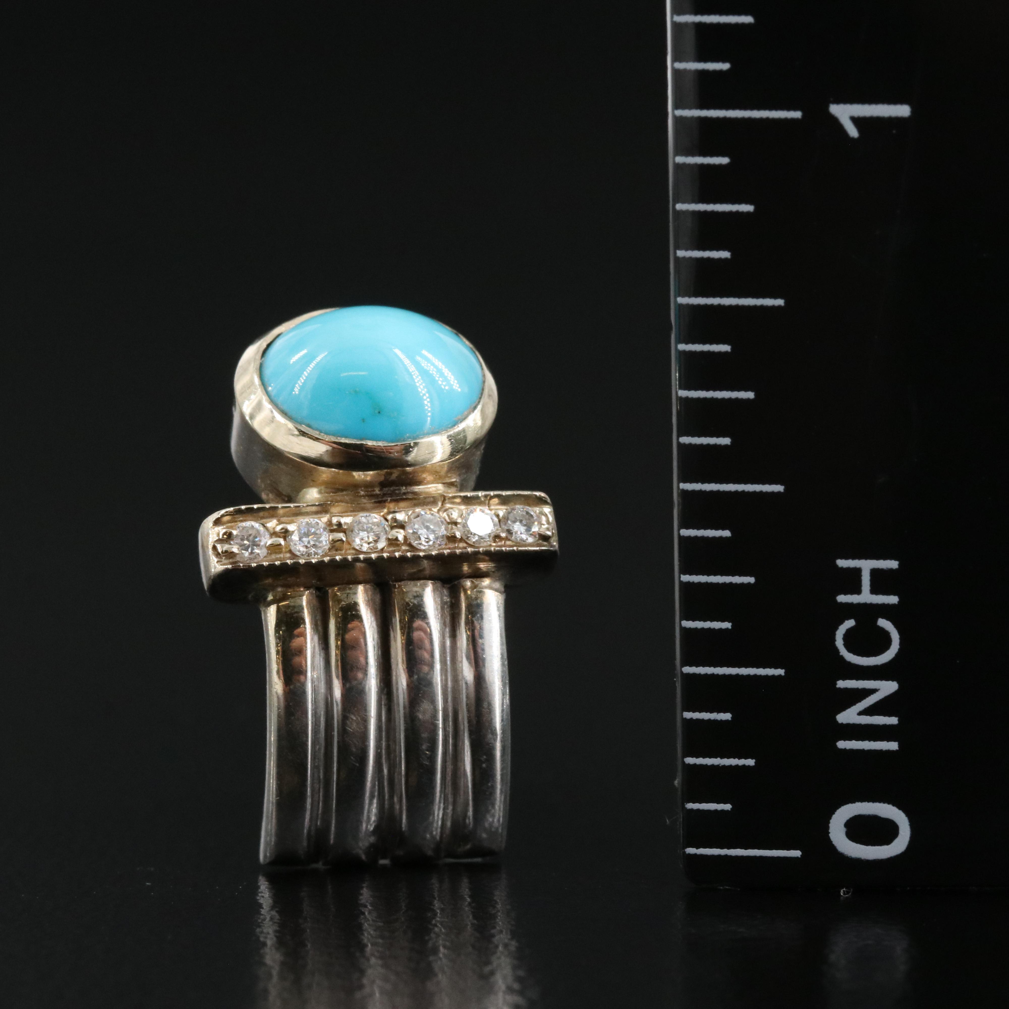 18K Turquoise and Diamond Earrings
