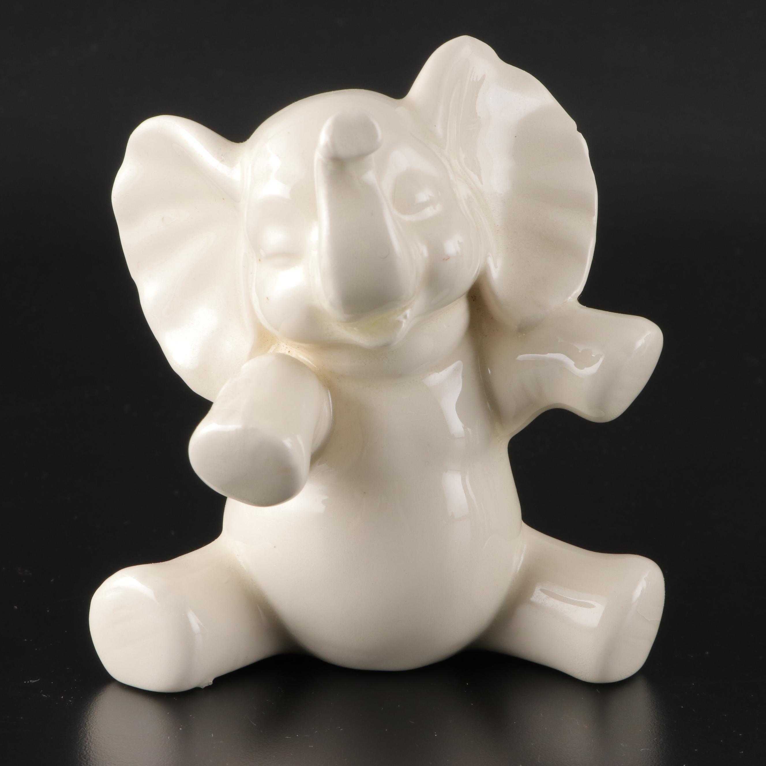 Homco with Other Ceramic Elephant Figurines