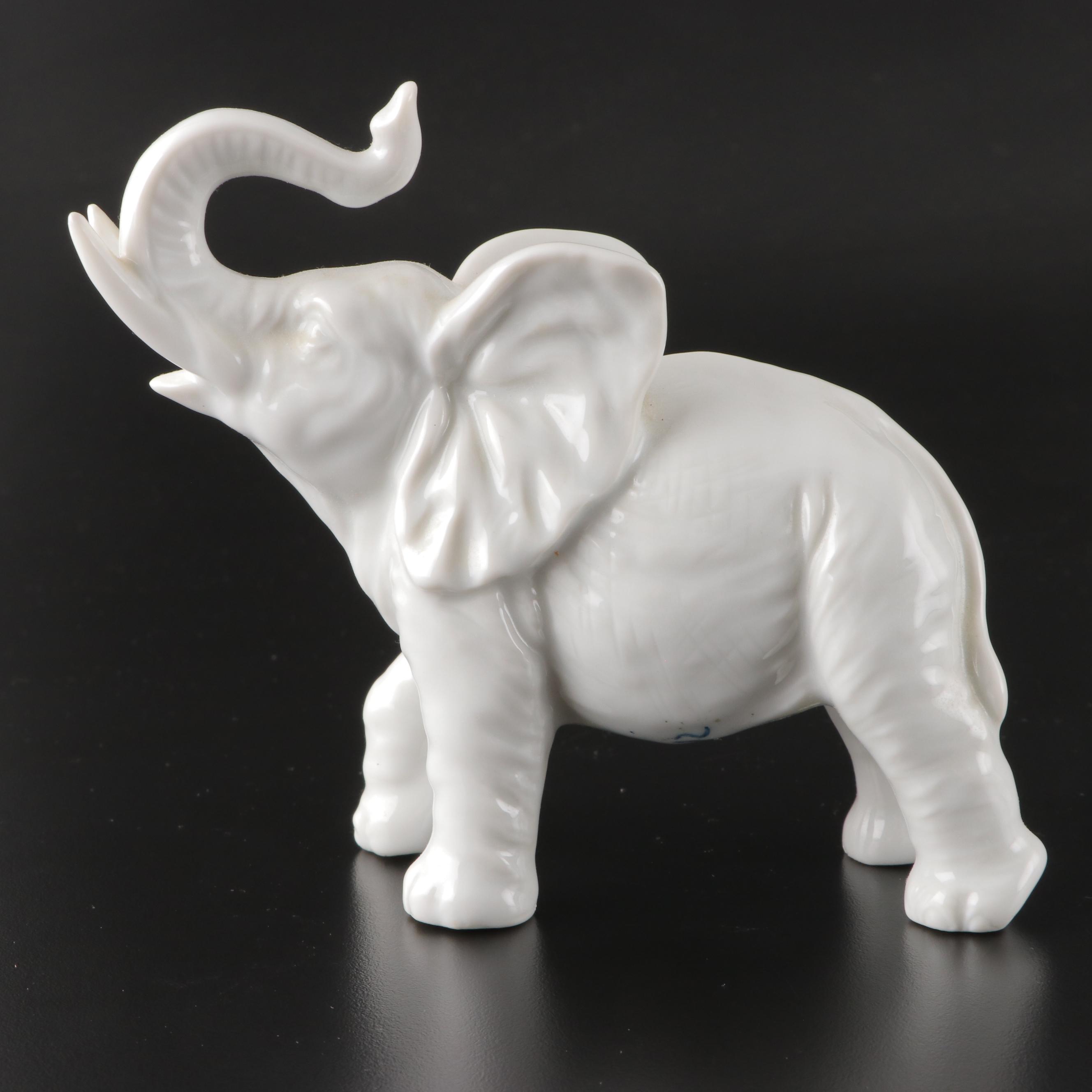 Homco with Other Ceramic Elephant Figurines