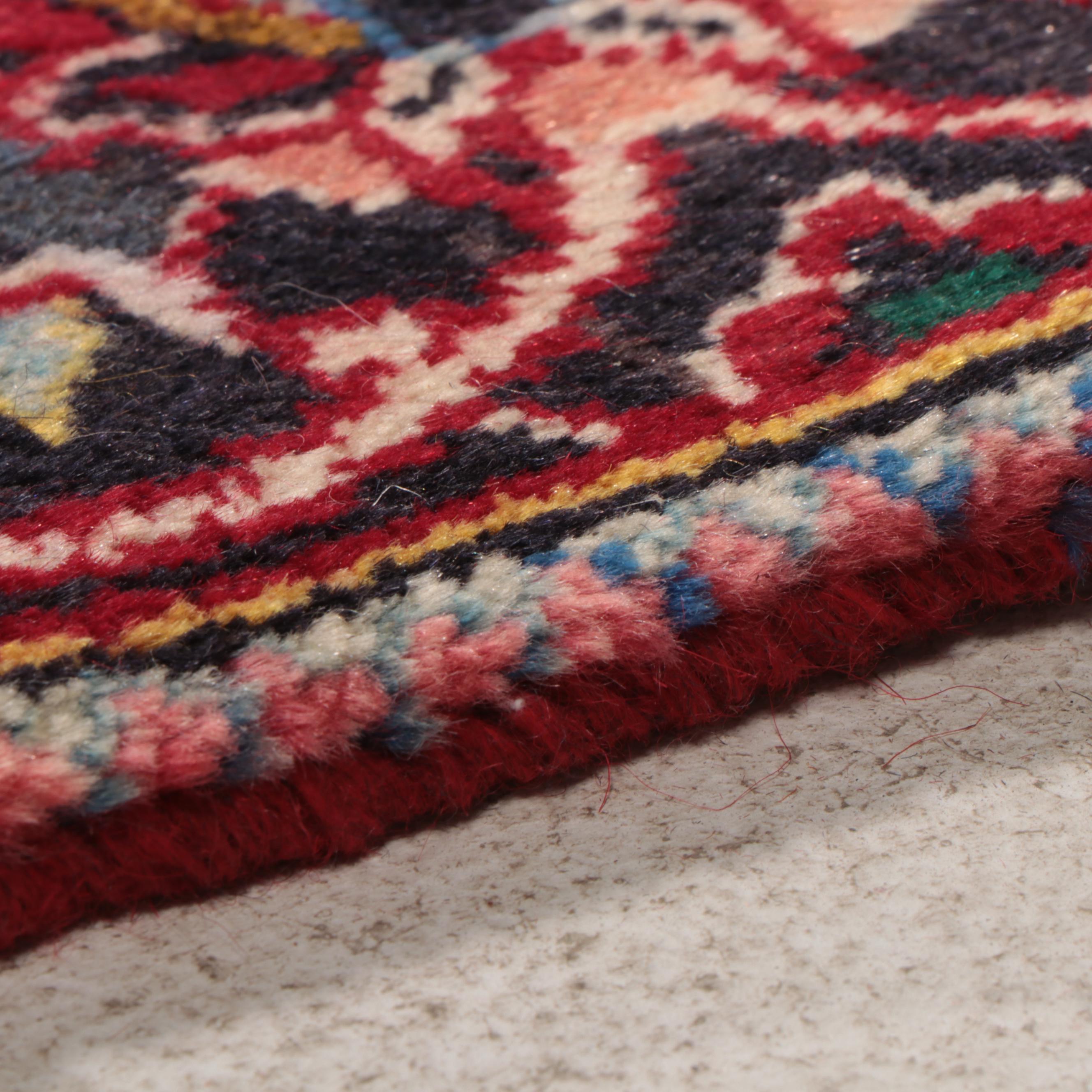 6'2 x 9'10 Hand-Knotted Persian Kashan Area Rug