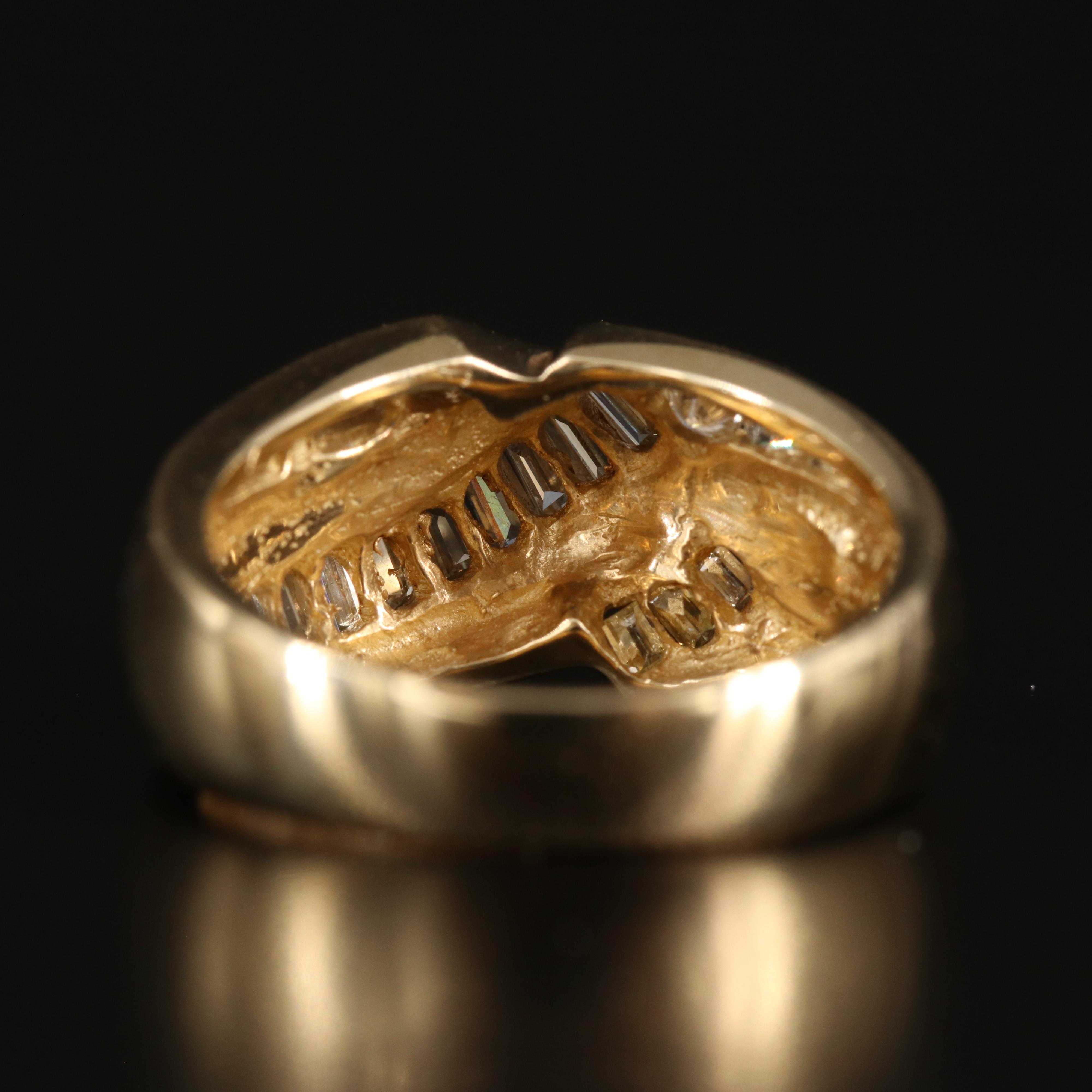 14K 1.02 CTW Diamond Crossover Ring