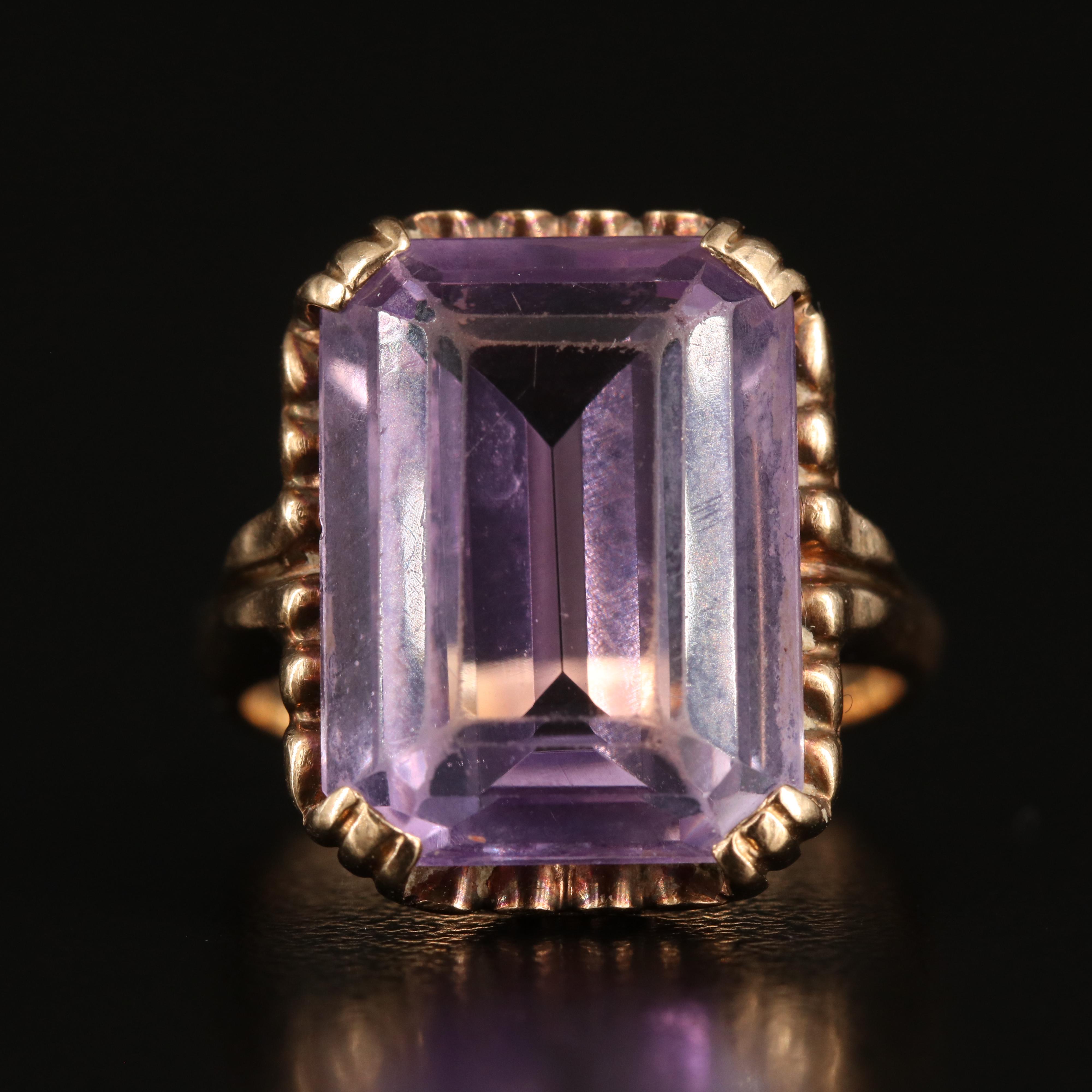 Vintage 10K Amethyst Ring
