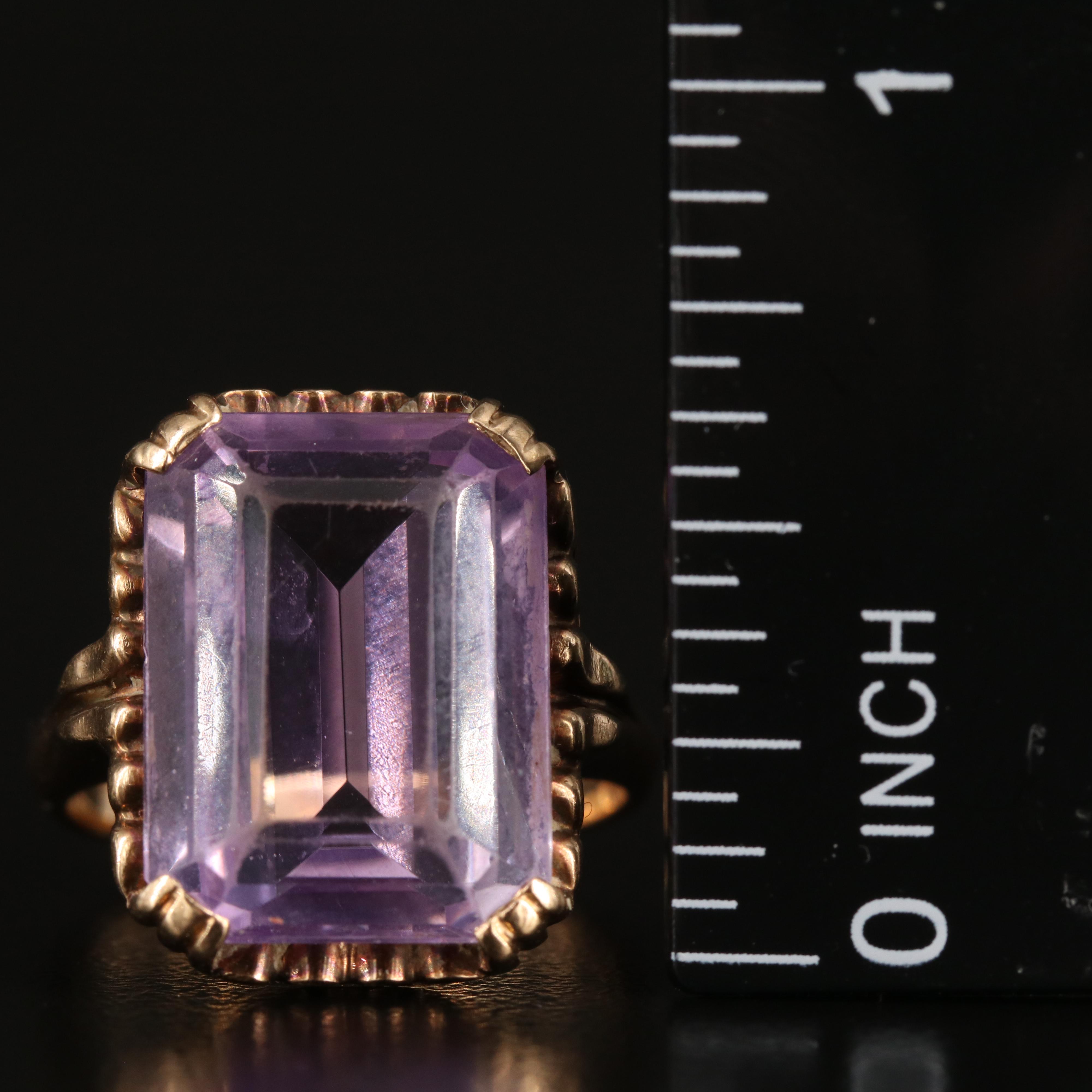 Vintage 10K Amethyst Ring