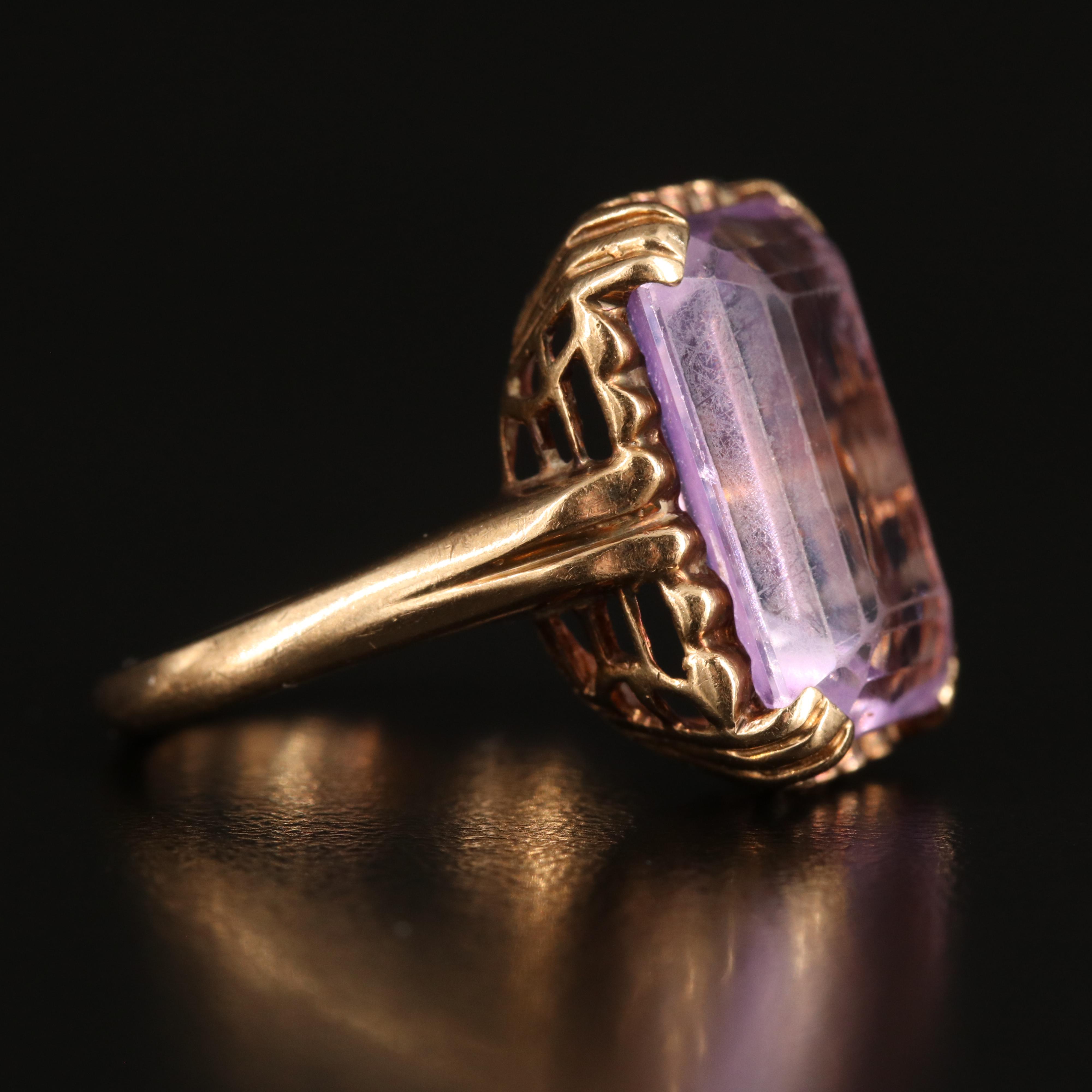 Vintage 10K Amethyst Ring