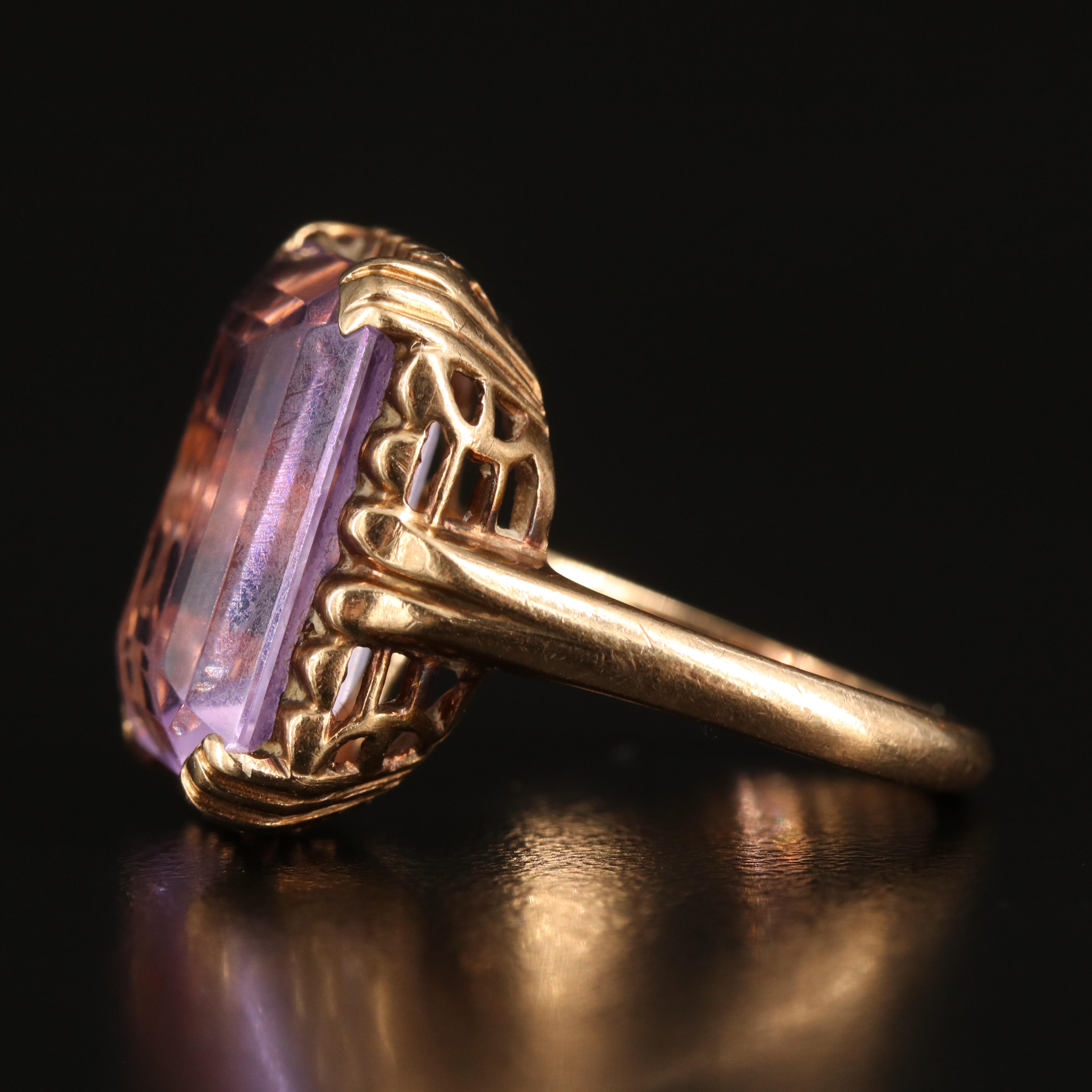 Vintage 10K Amethyst Ring