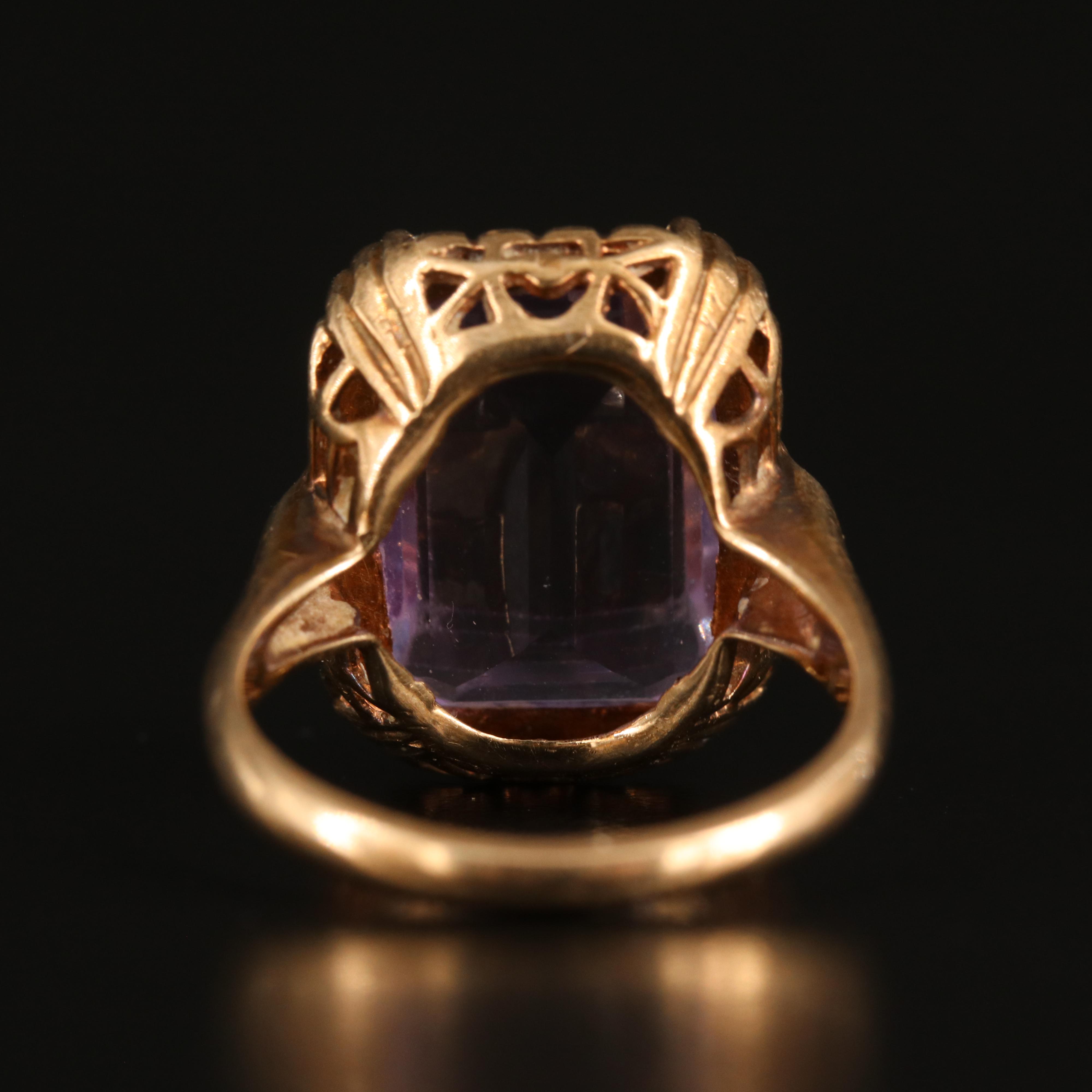 Vintage 10K Amethyst Ring