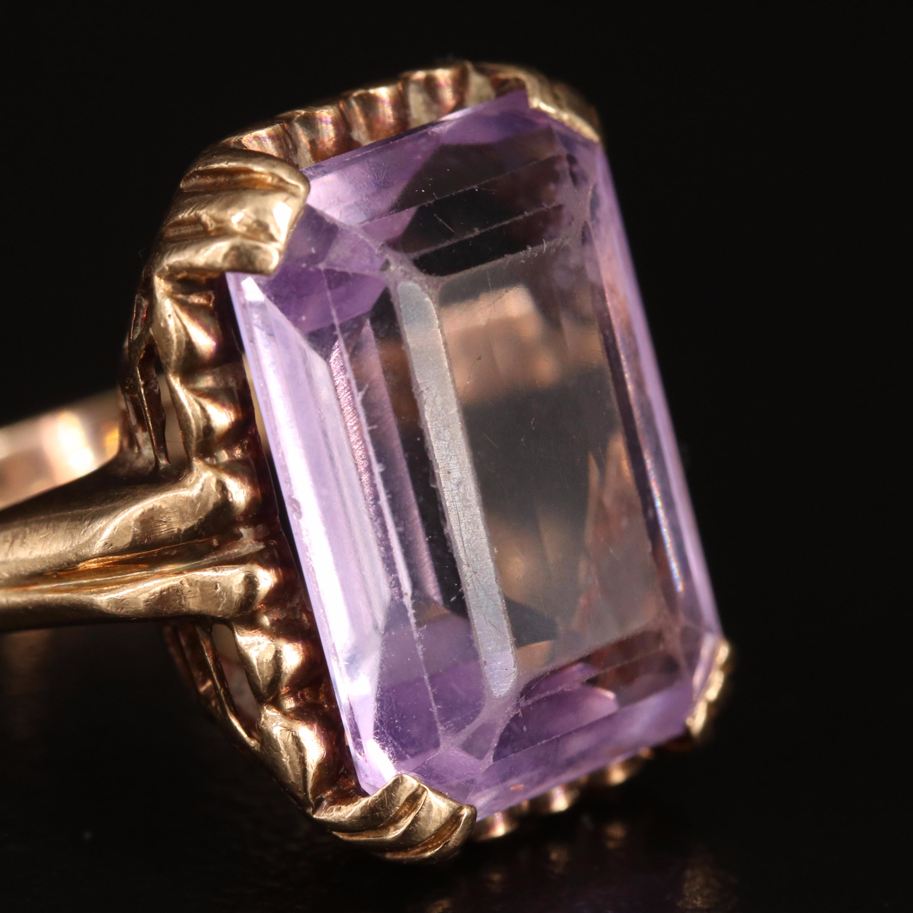 Vintage 10K Amethyst Ring