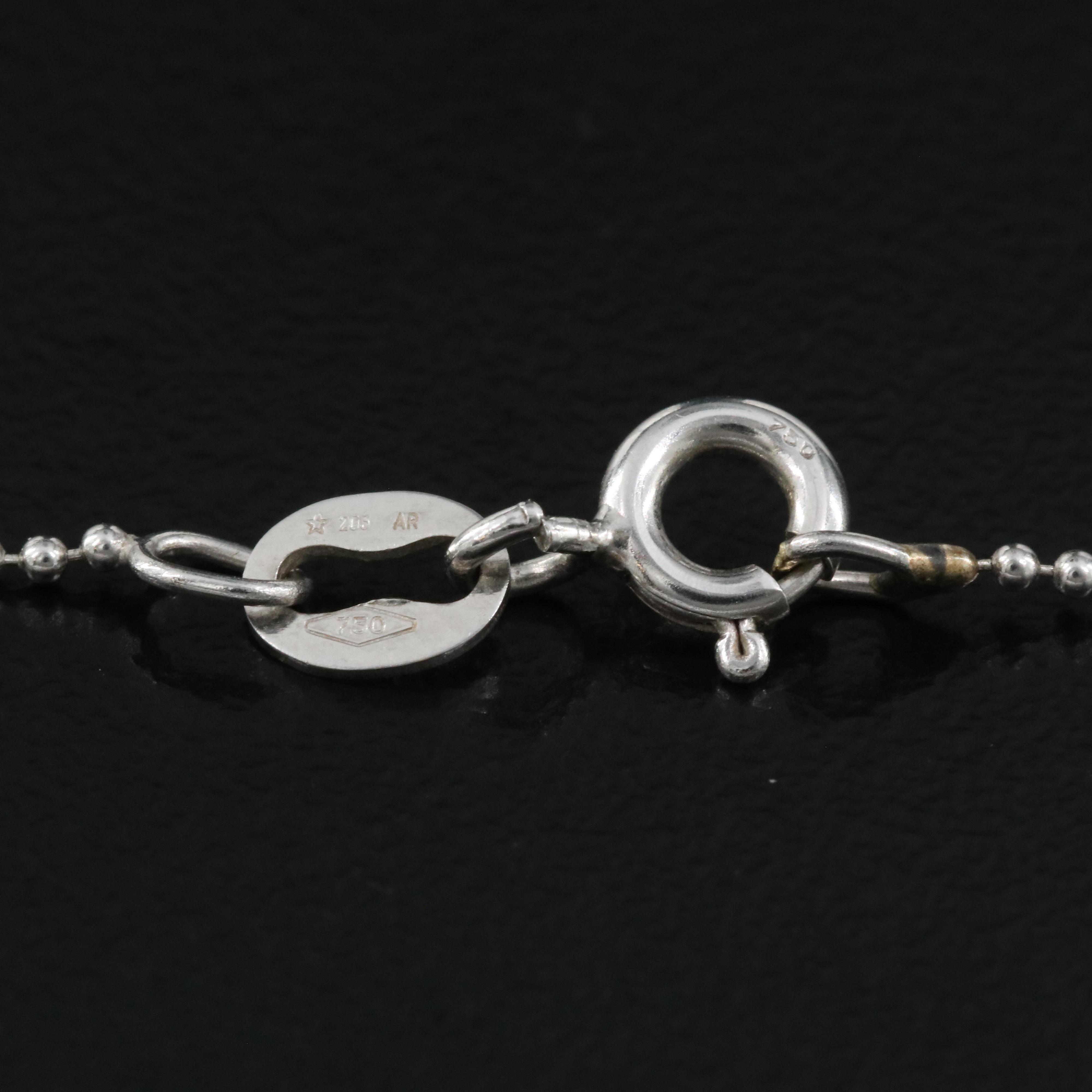 18K Turquoise and Diamond Pendant Necklace