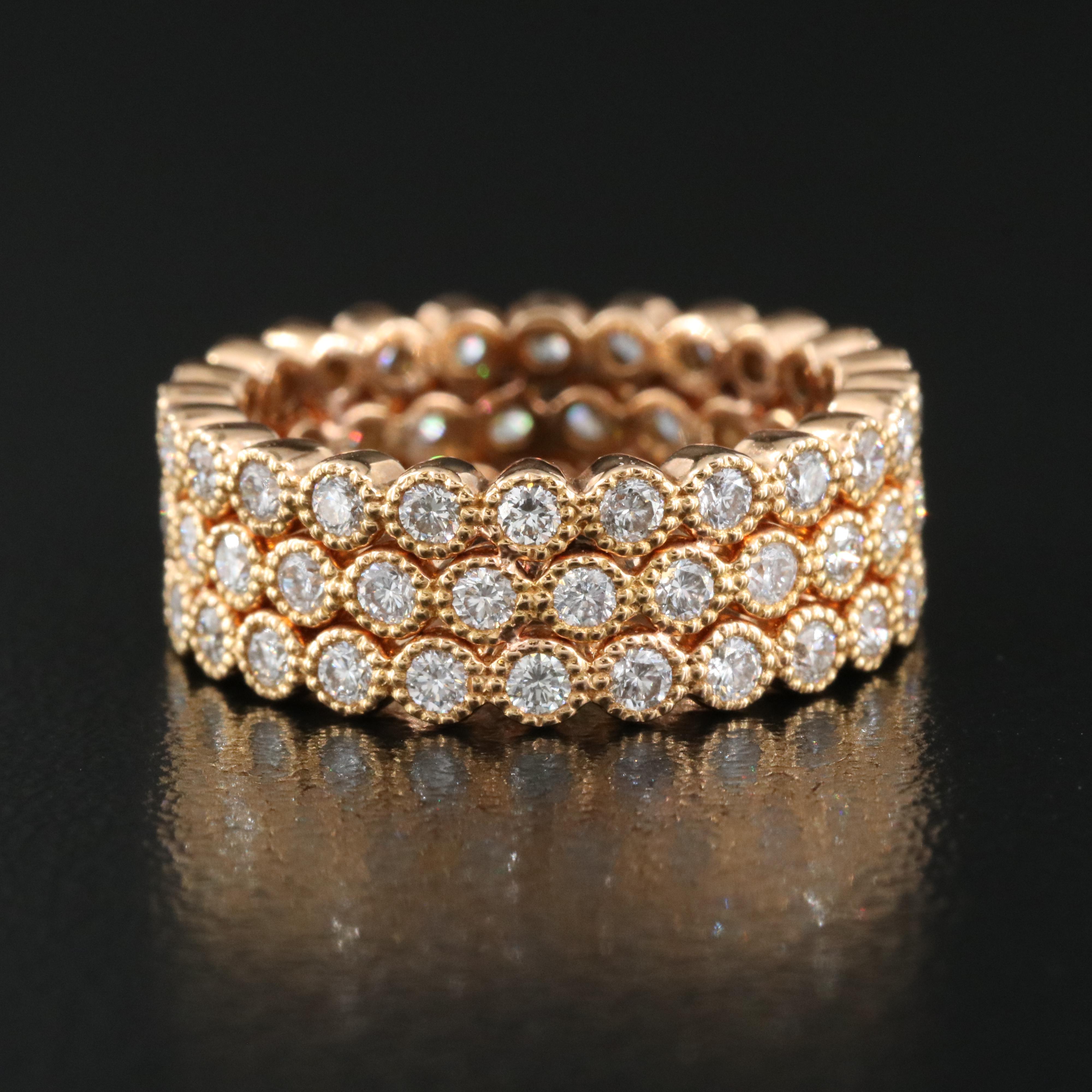 18K Rose Gold 1.62 CTW Diamond Eternity Band