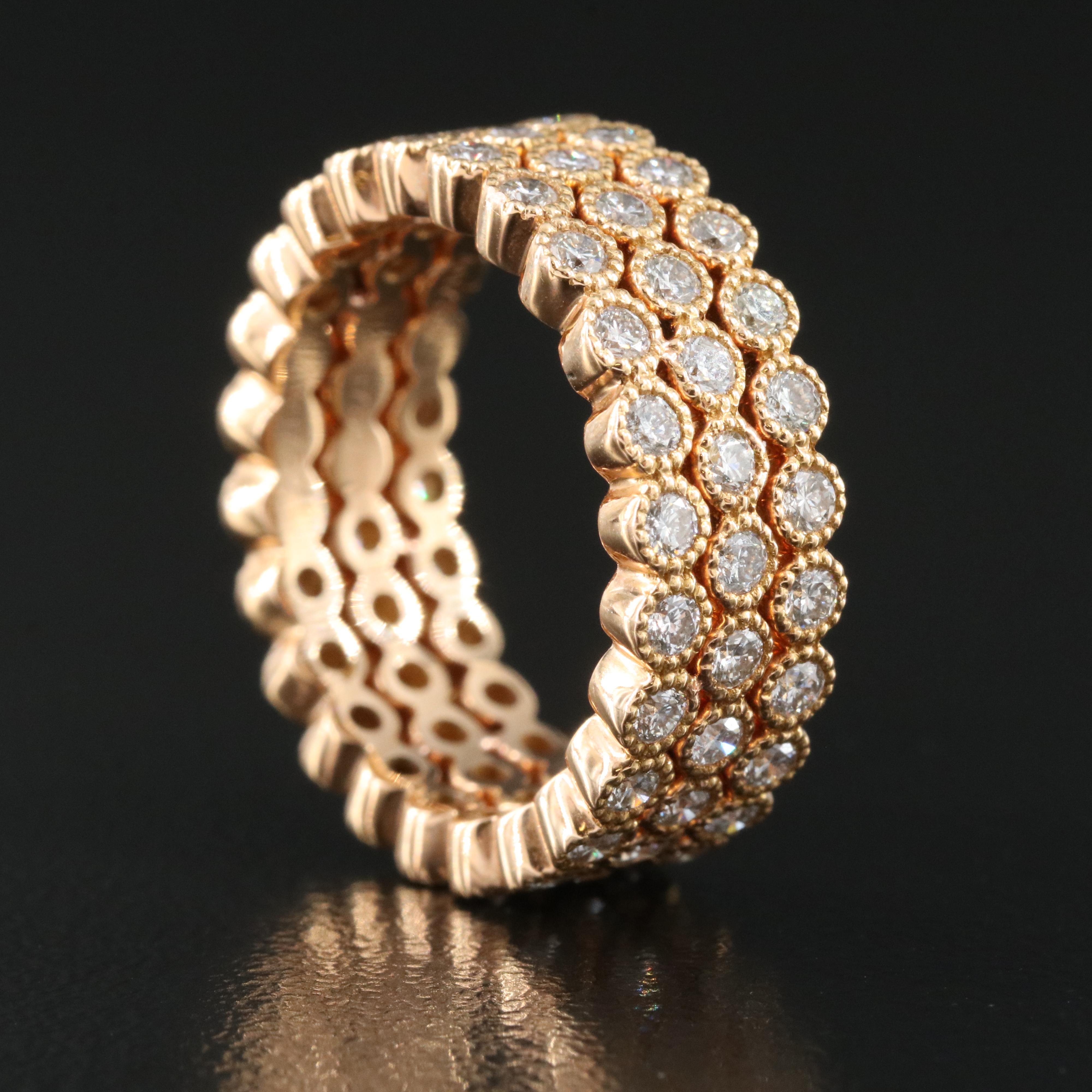 18K Rose Gold 1.62 CTW Diamond Eternity Band