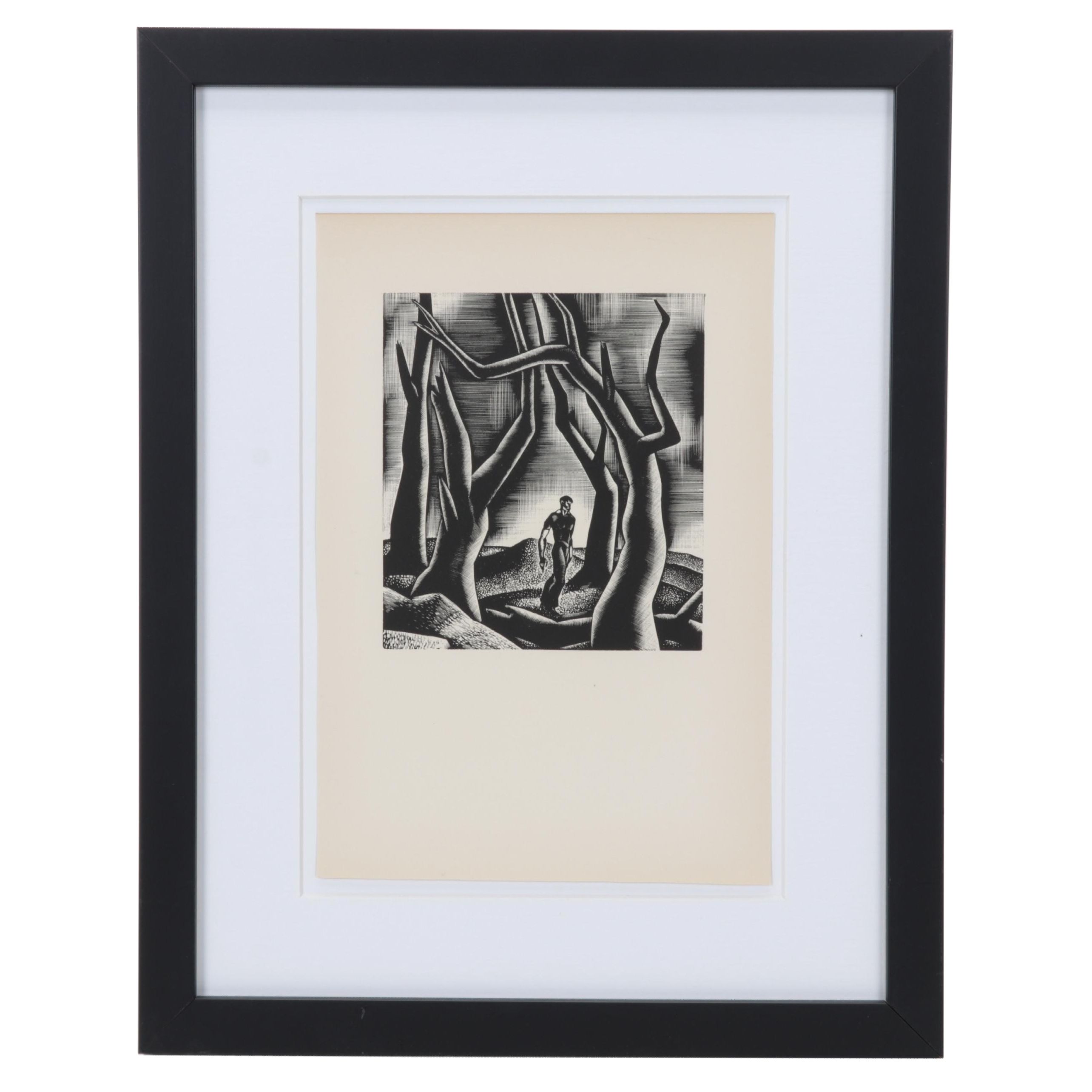 Lynd Ward Art Deco Woodcut From "Wild Pilgrimage," 1932