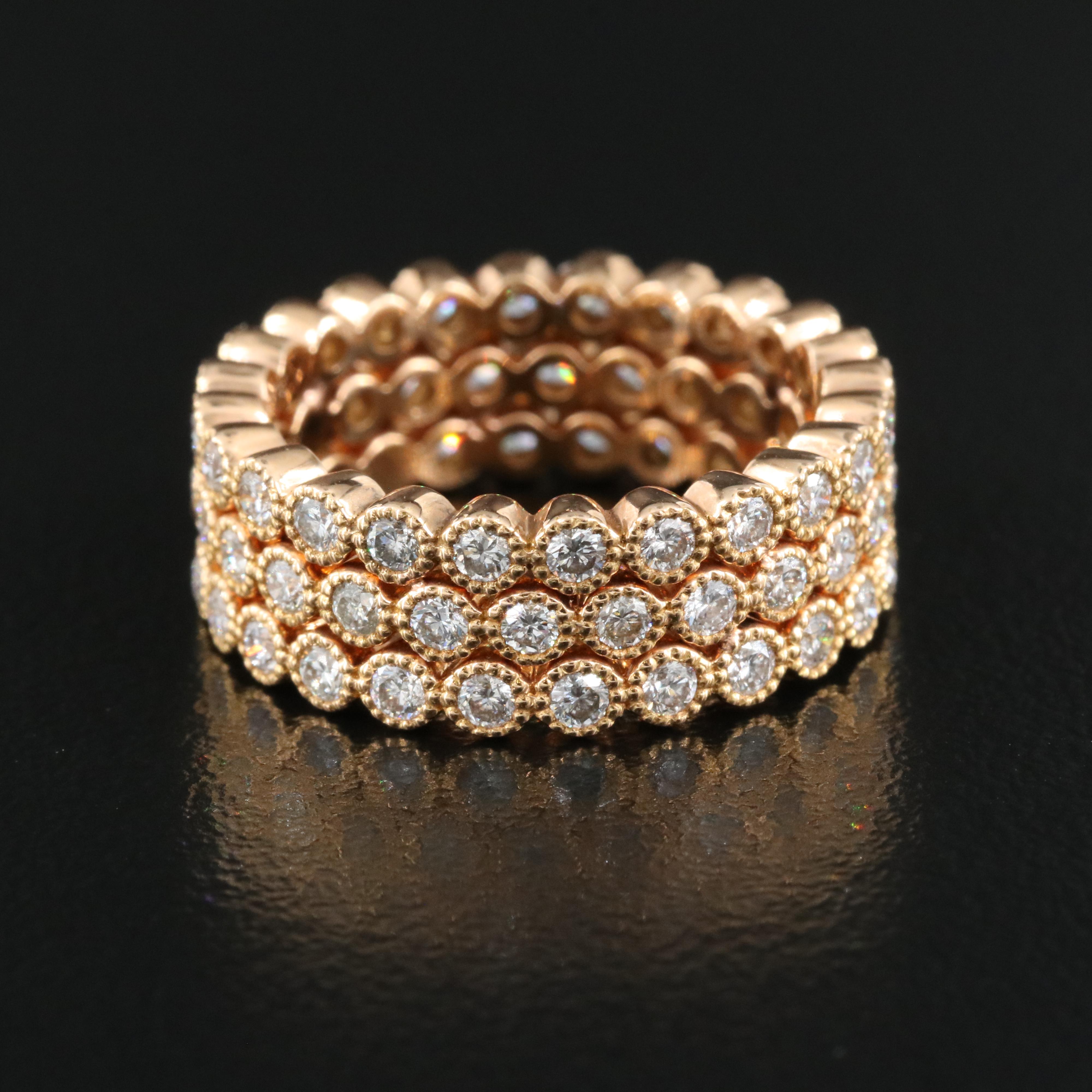 18K Rose Gold 1.62 CTW Diamond Eternity Band