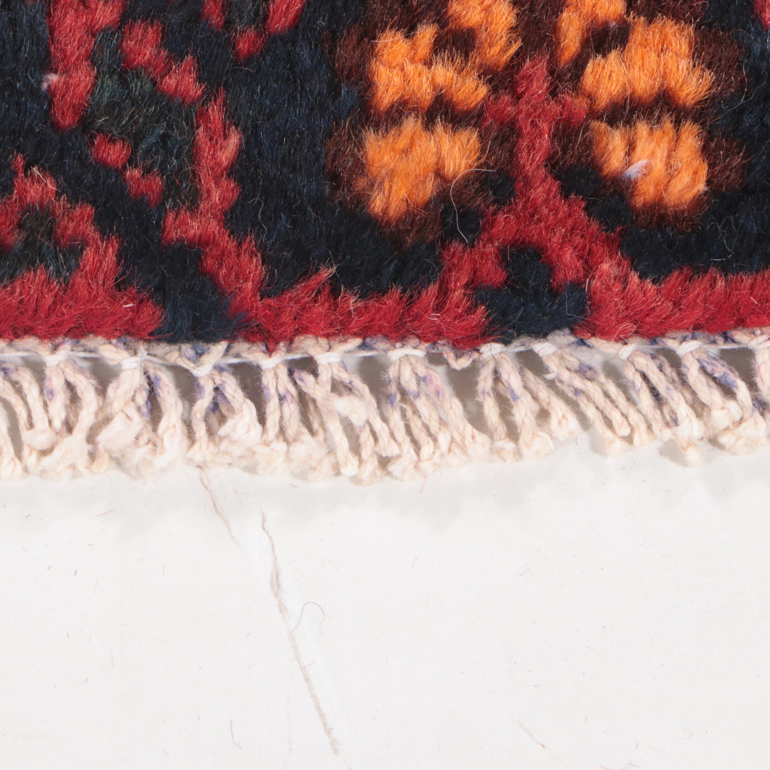 3'2 x 6'3 Hand-Knotted Persian Hamadan Remnant Area Rug