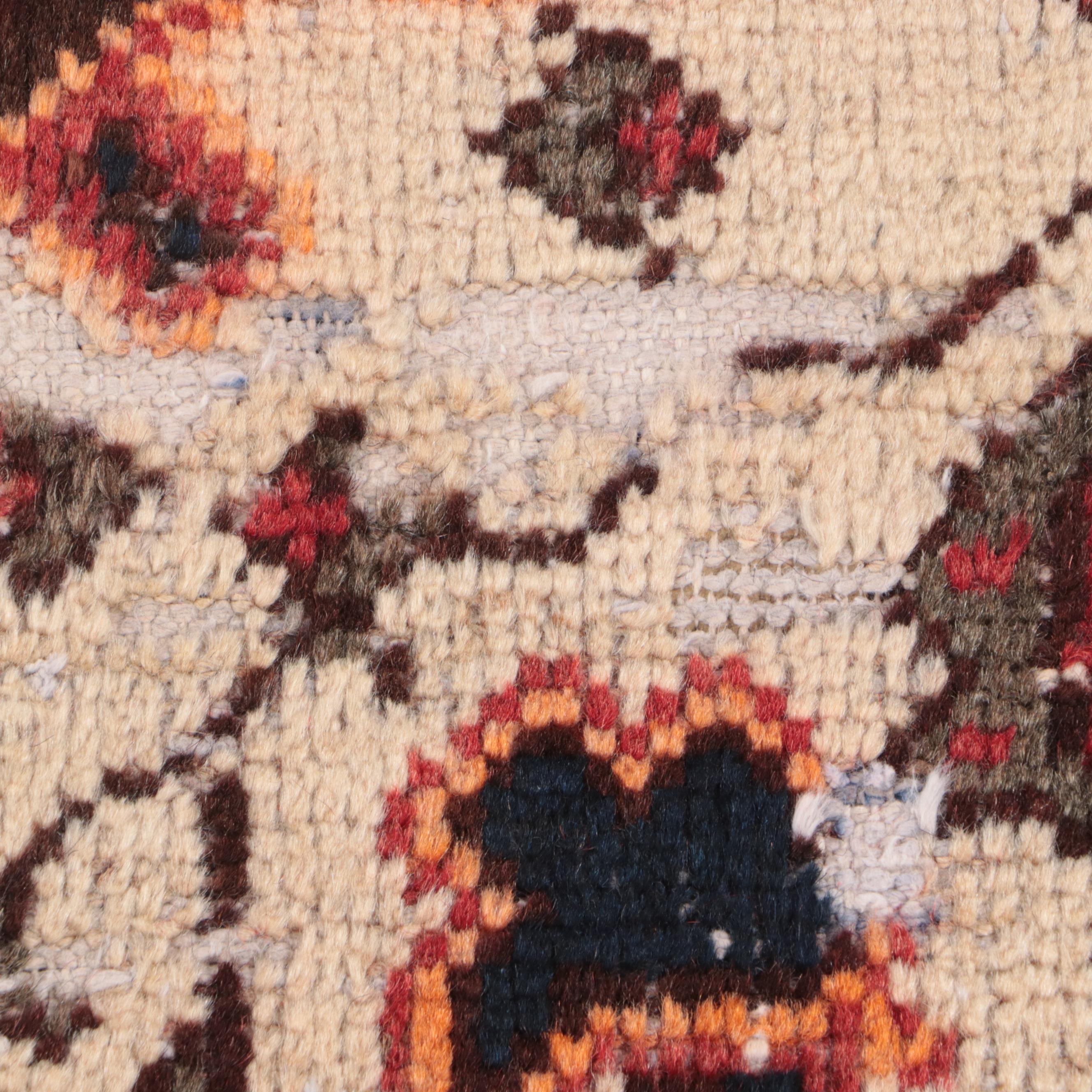 3'2 x 6'3 Hand-Knotted Persian Hamadan Remnant Area Rug