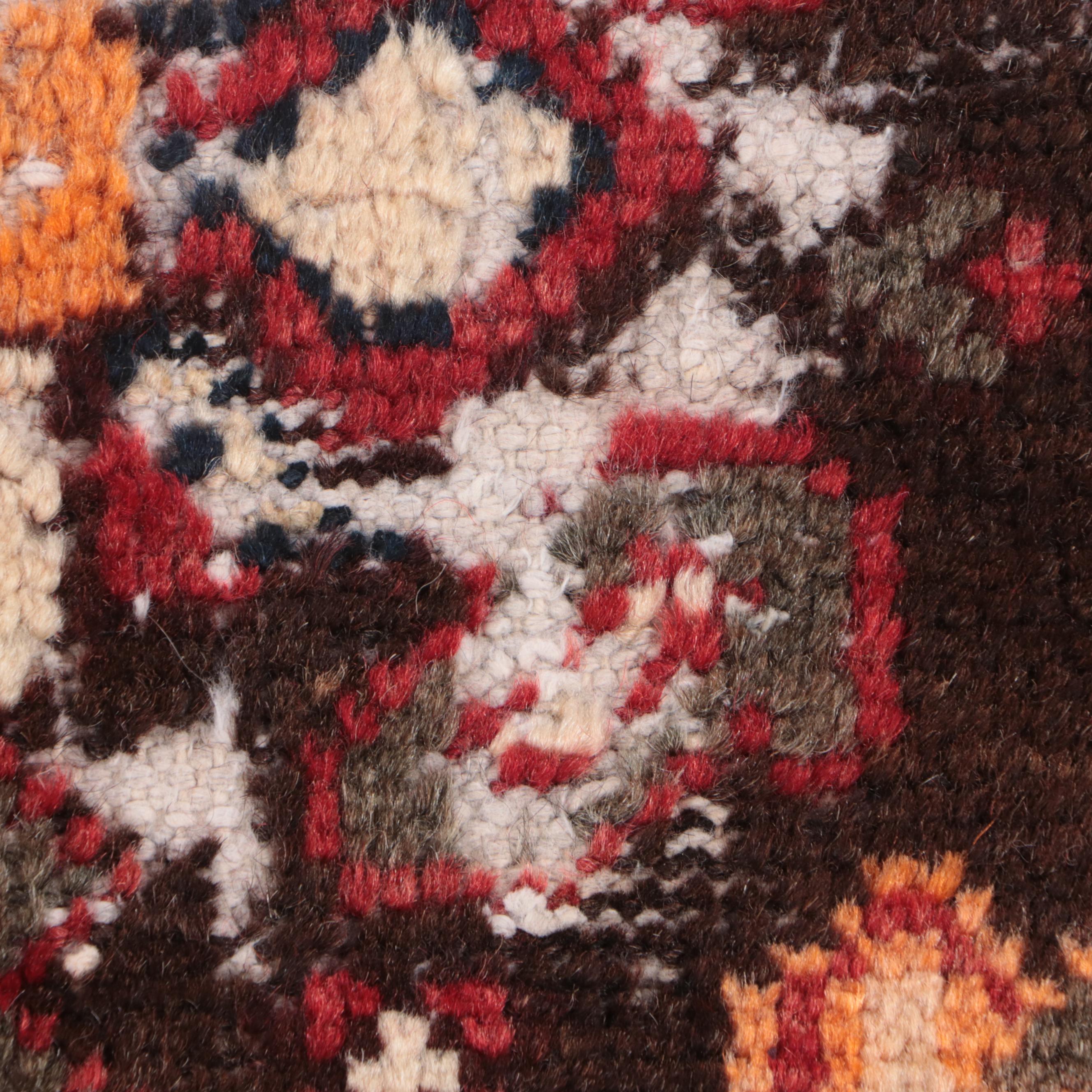 3'2 x 6'3 Hand-Knotted Persian Hamadan Remnant Area Rug