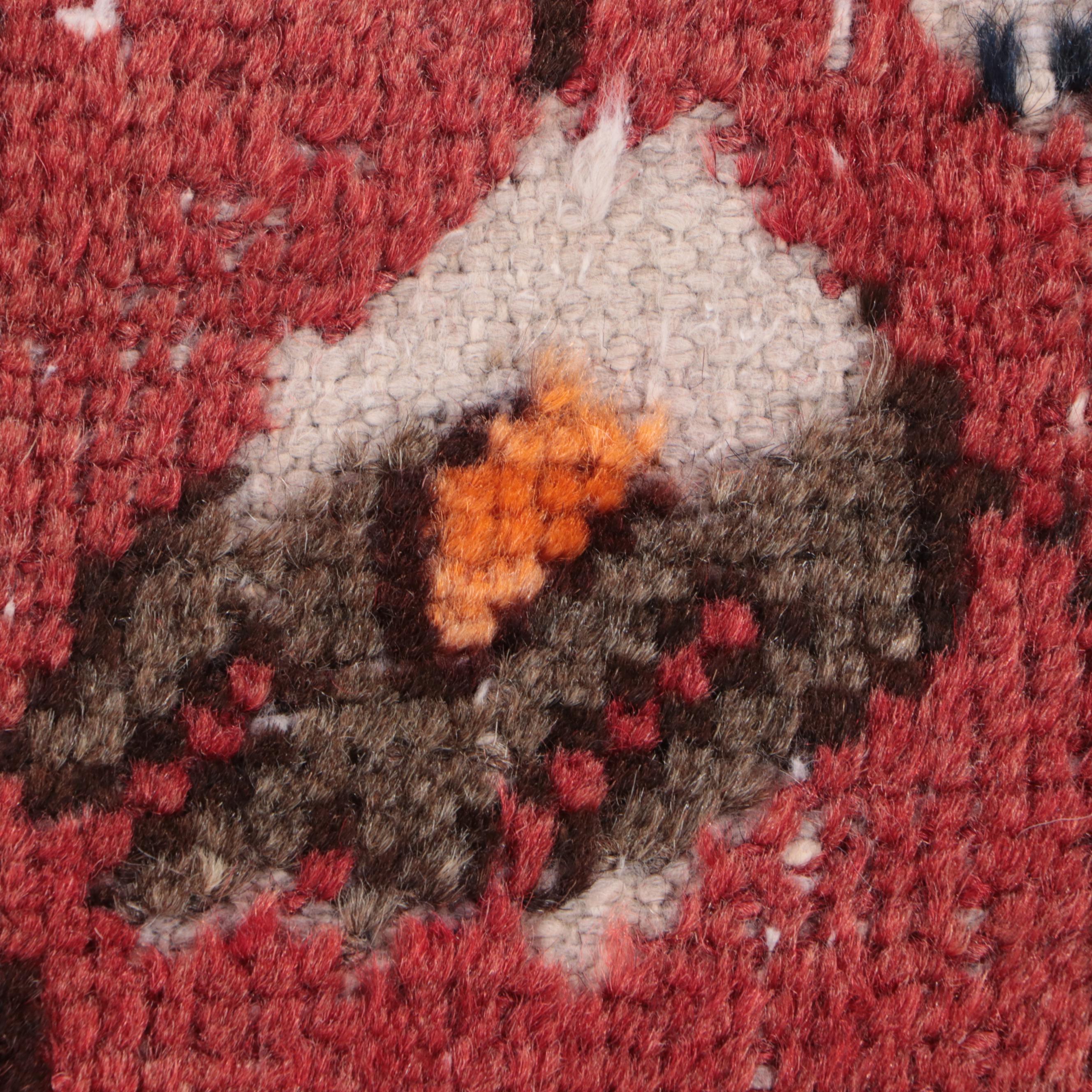 3'2 x 6'3 Hand-Knotted Persian Hamadan Remnant Area Rug