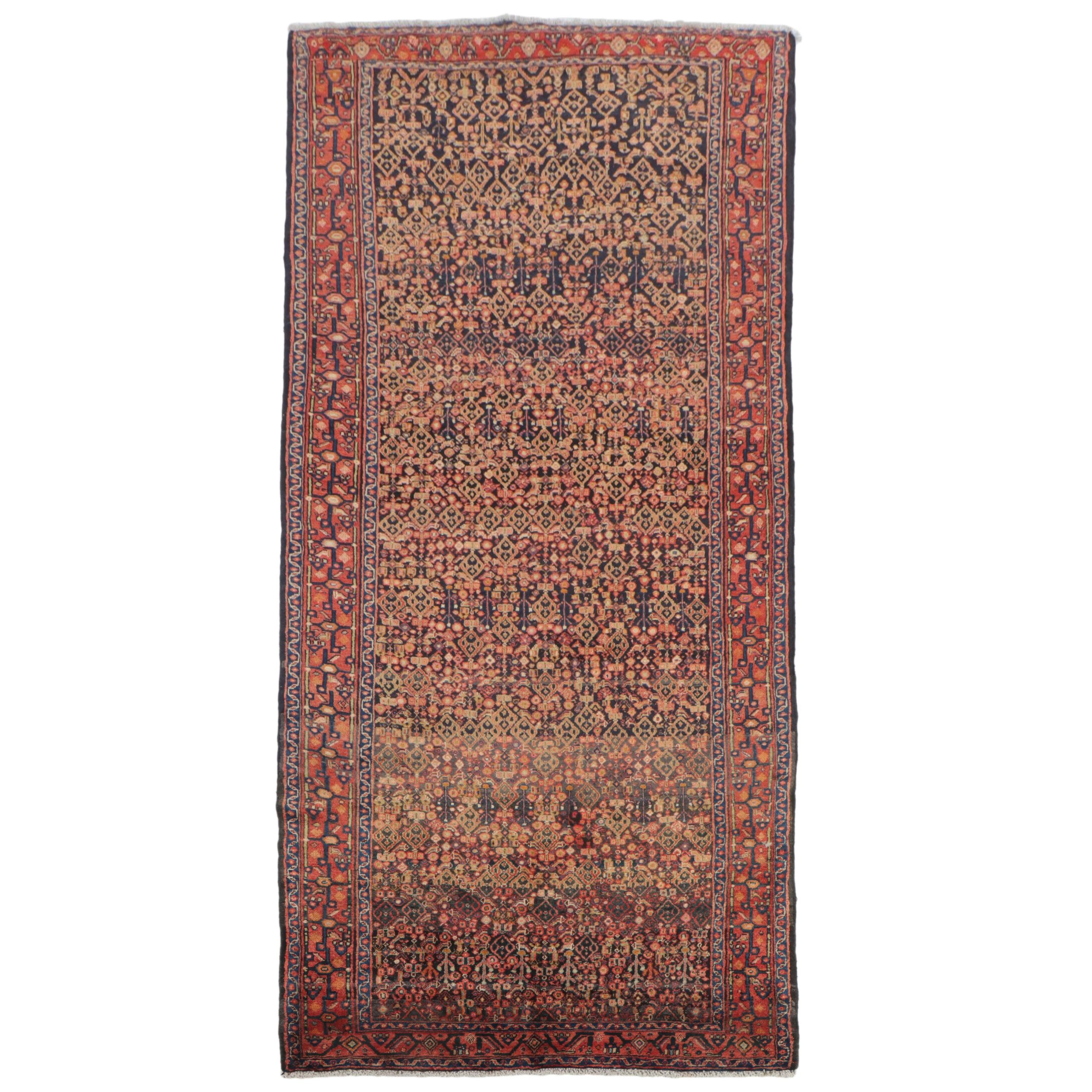 4'7 x 9'10 Hand-Knotted Persian Malayer Long Rug