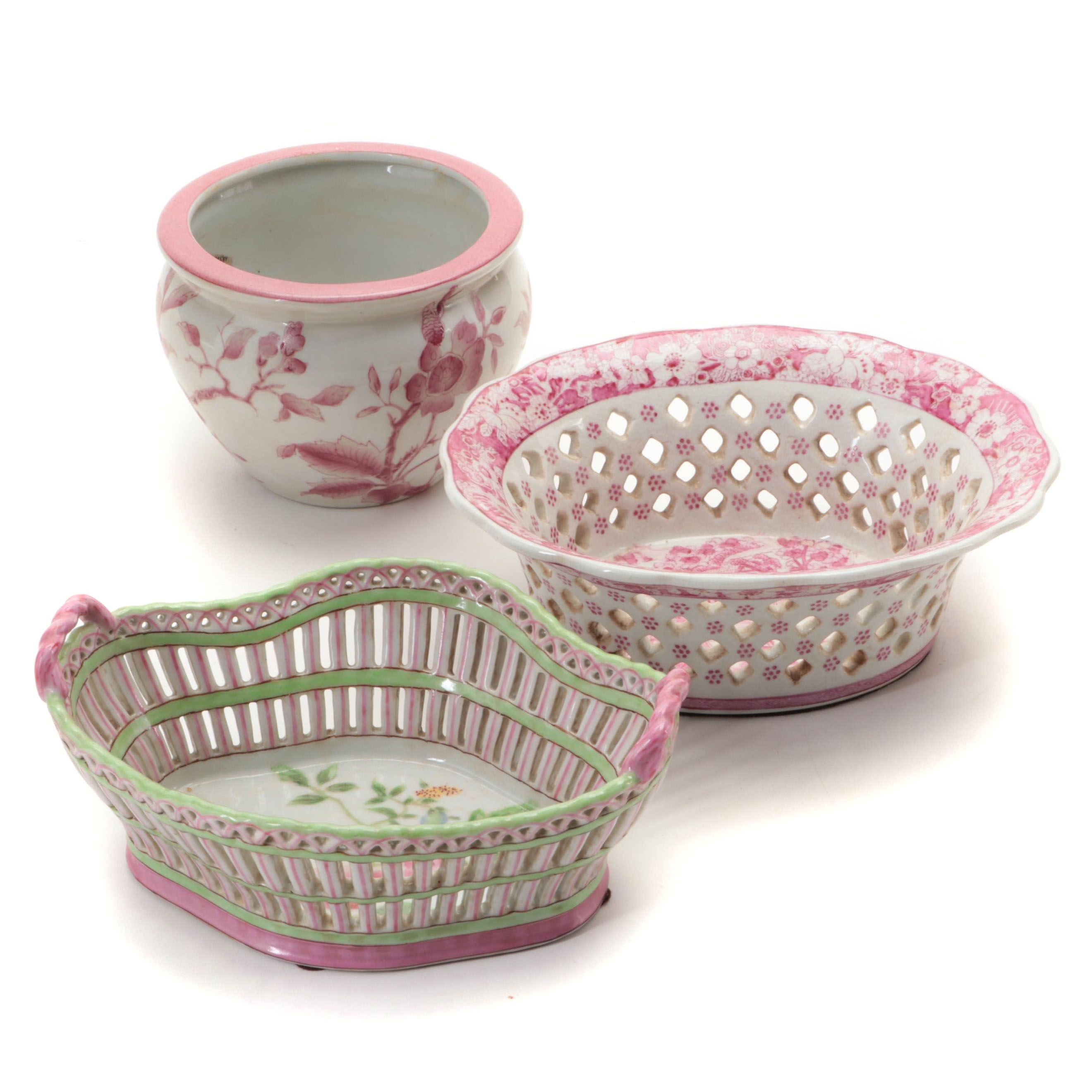 United Wilson with Other Ceramic Potpourri Basket and Planter