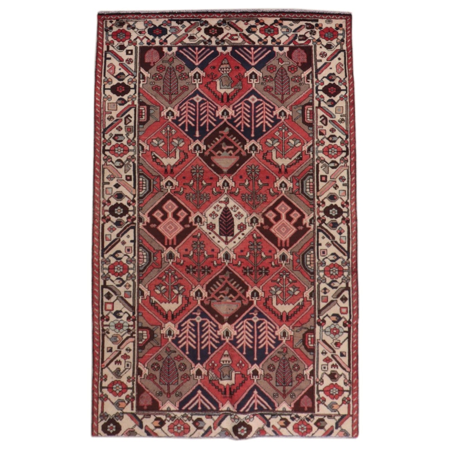 5'2 x 9'7 Hand-Knotted Persian Bakhtiari Area Rug