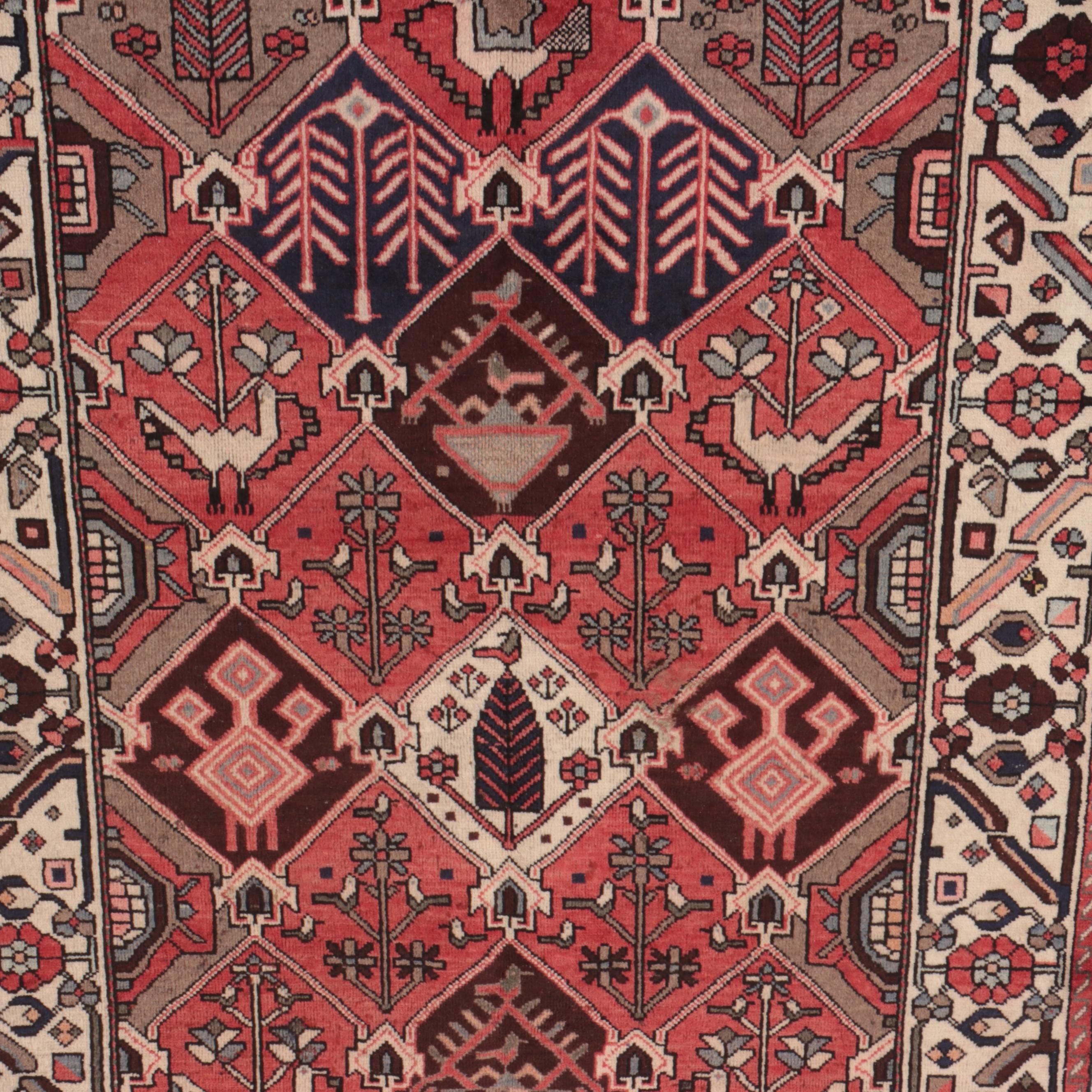 5'2 x 9'7 Hand-Knotted Persian Bakhtiari Area Rug