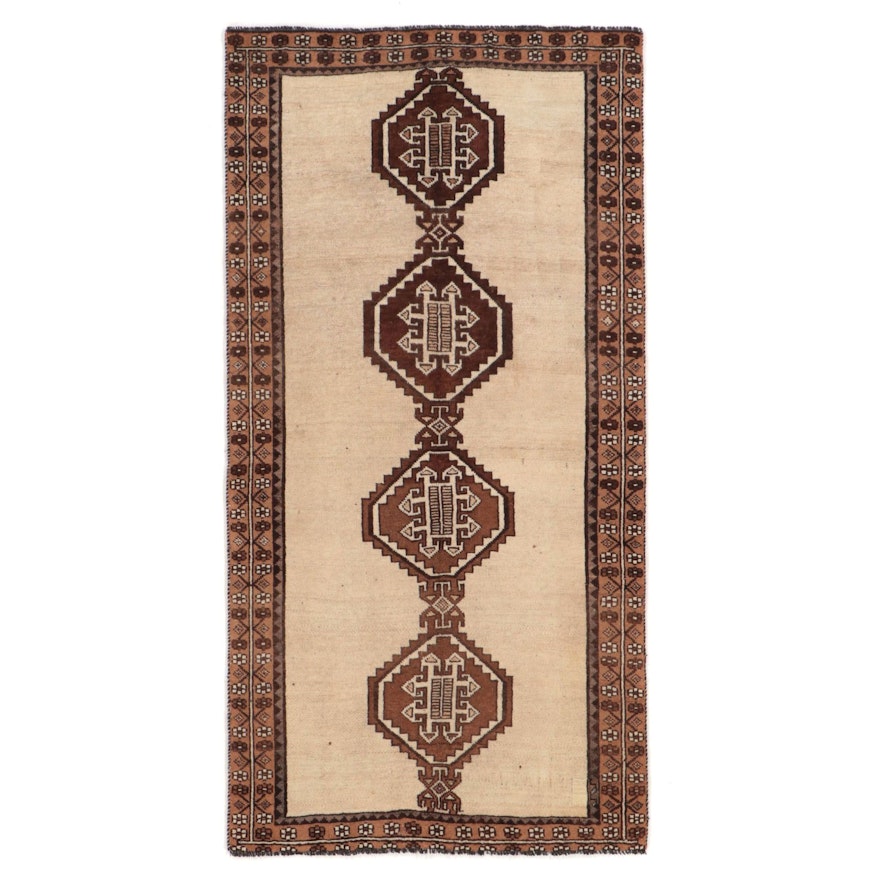 4'1 x 7'11 Hand-Knotted Afghan Khotan Area Rug