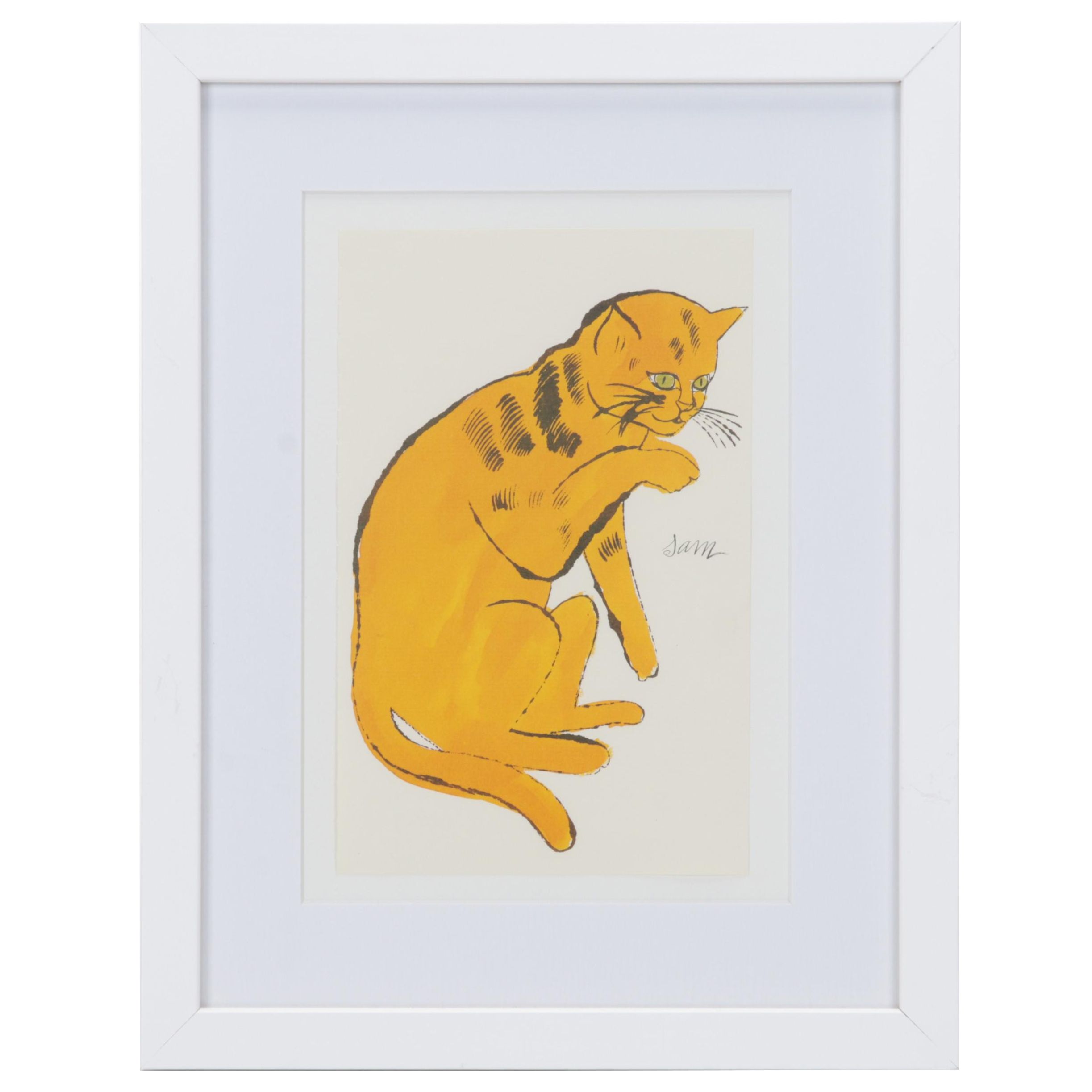 Offset Lithograph After Andy Warhol From "25 Cats Name Sam and One Blue Pussy"