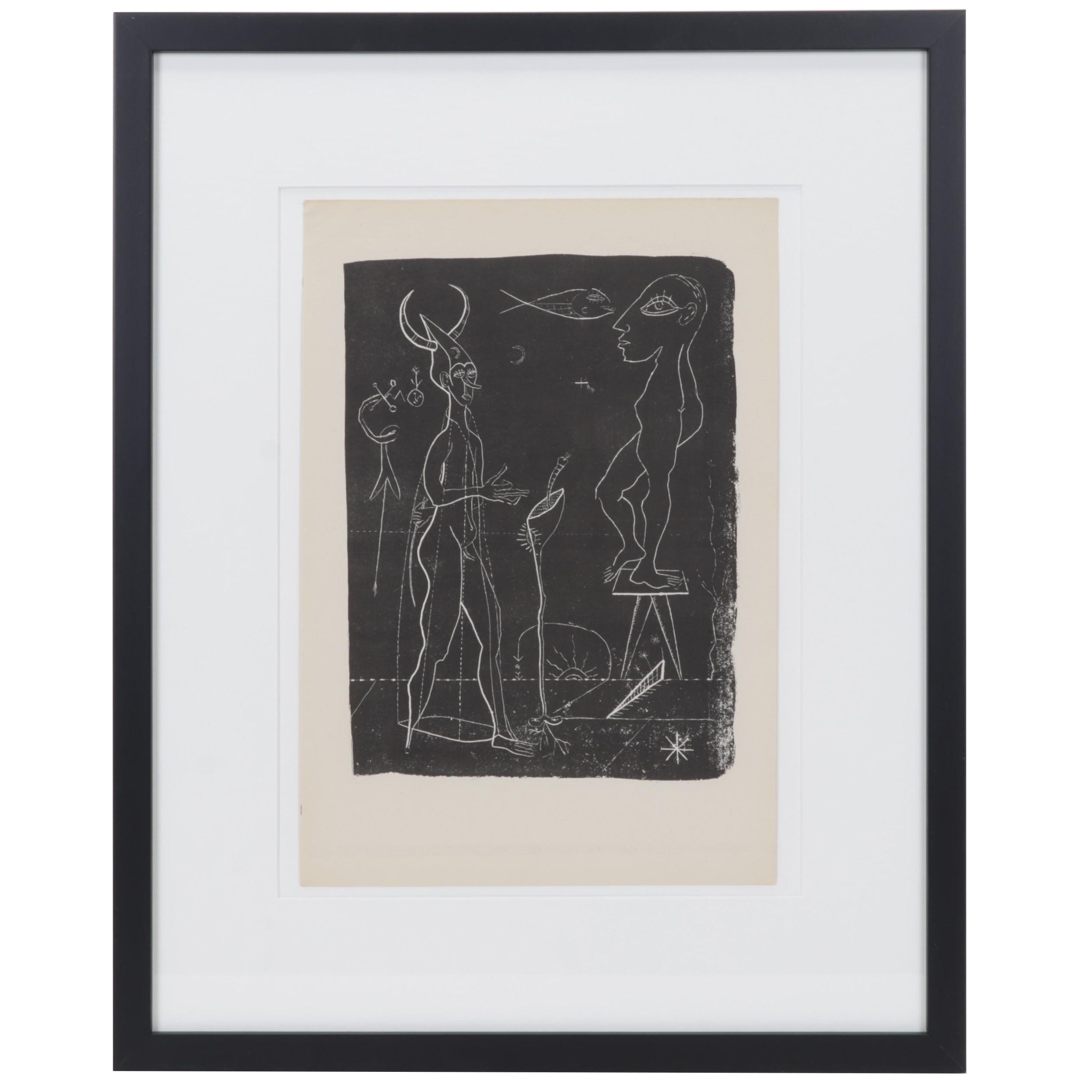 Joan Ponç Lithograph From "Deu Litografies," 1949