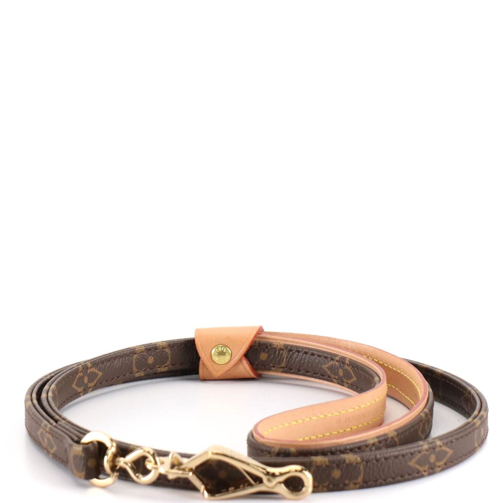 Louis Vuitton Baxter MM Pet Leash in Monogram Canvas and Leather with Box