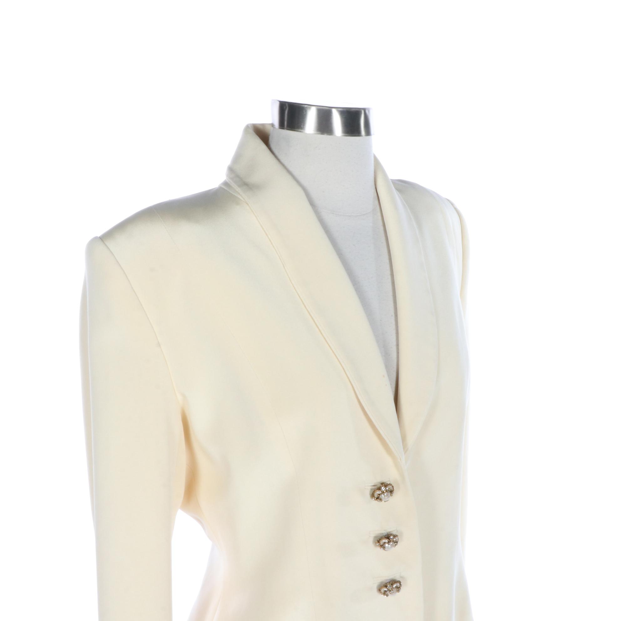James Purcell for Neiman Marcus Shawl Collar Evening Jacket in Silk