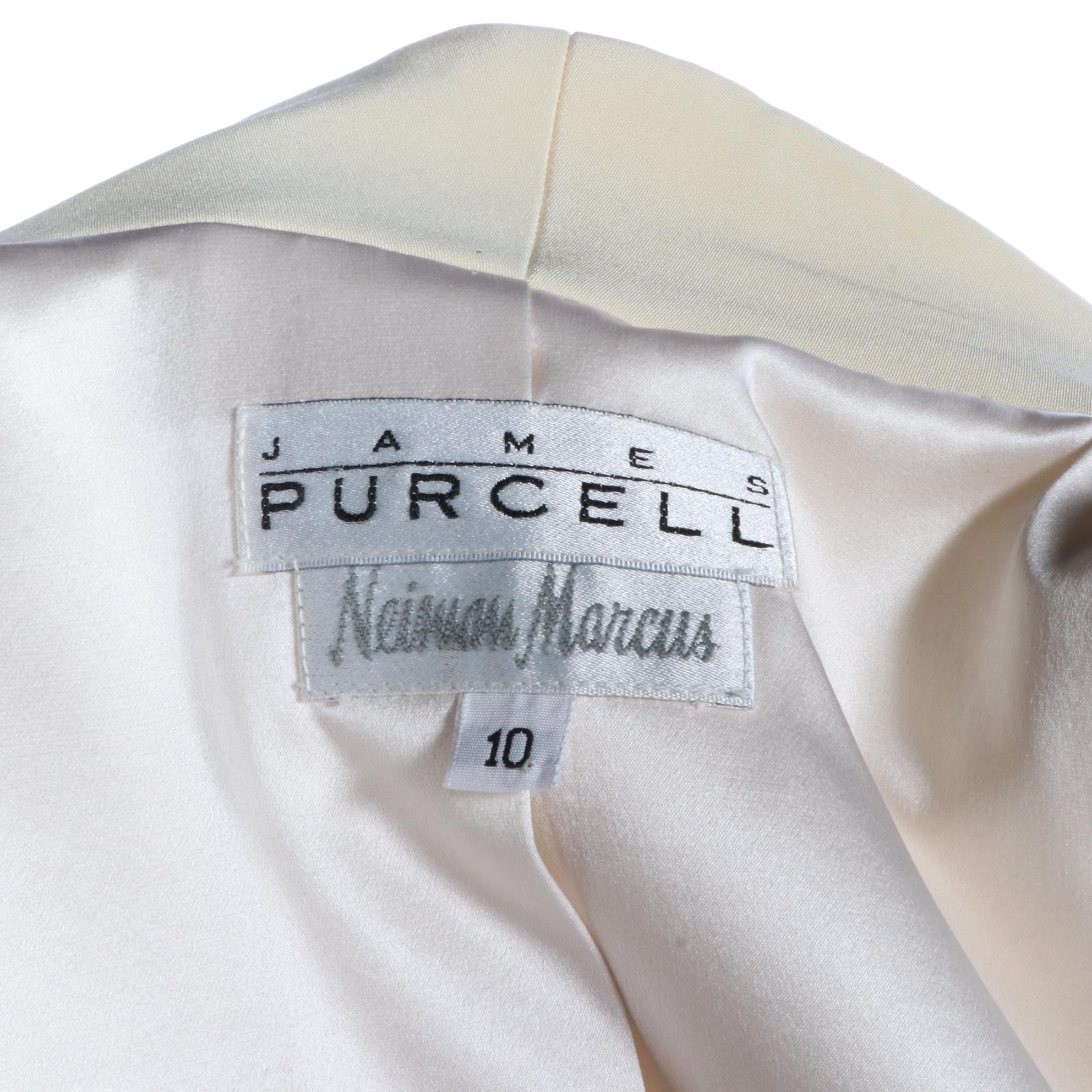 James Purcell for Neiman Marcus Shawl Collar Evening Jacket in Silk