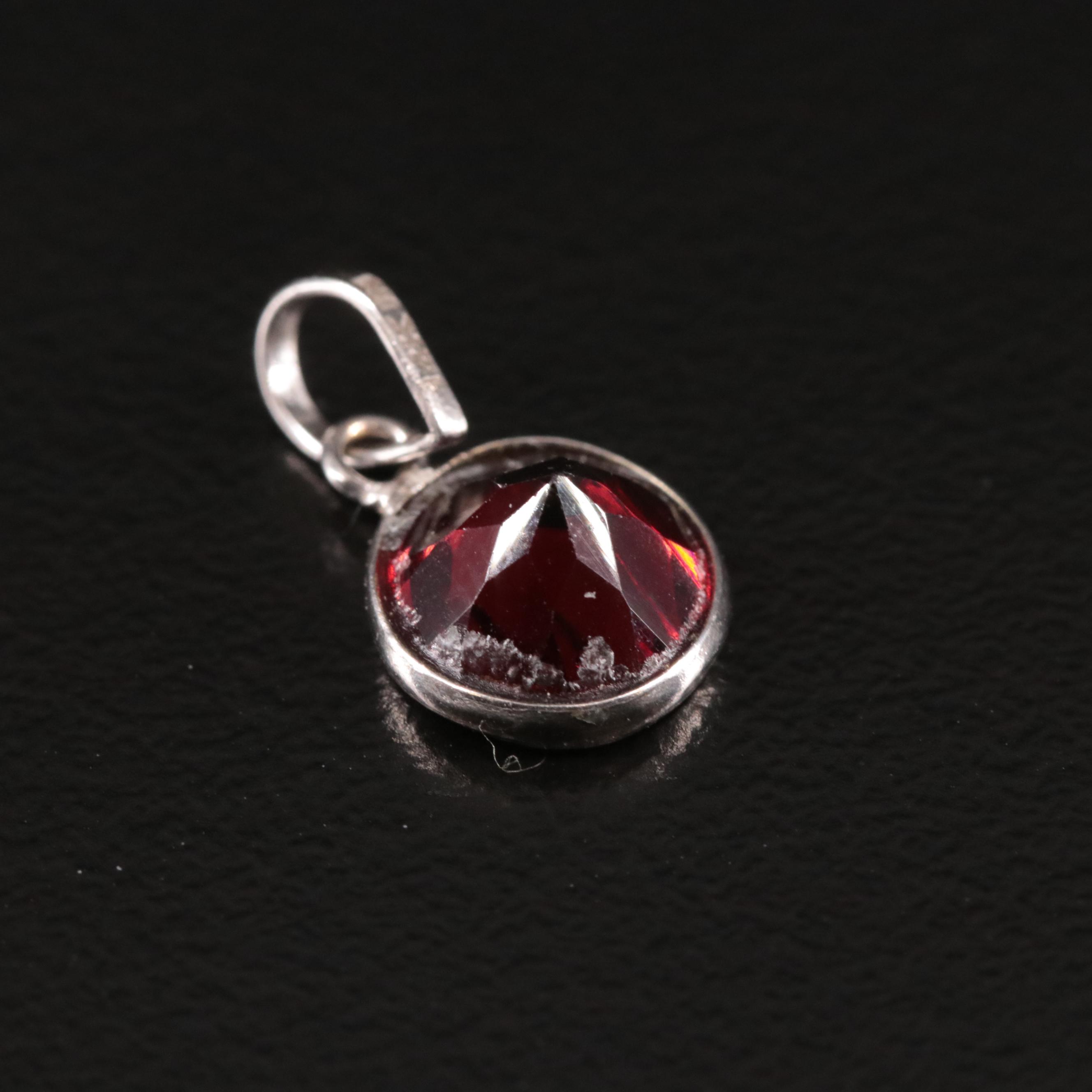 14K Garnet Pendant