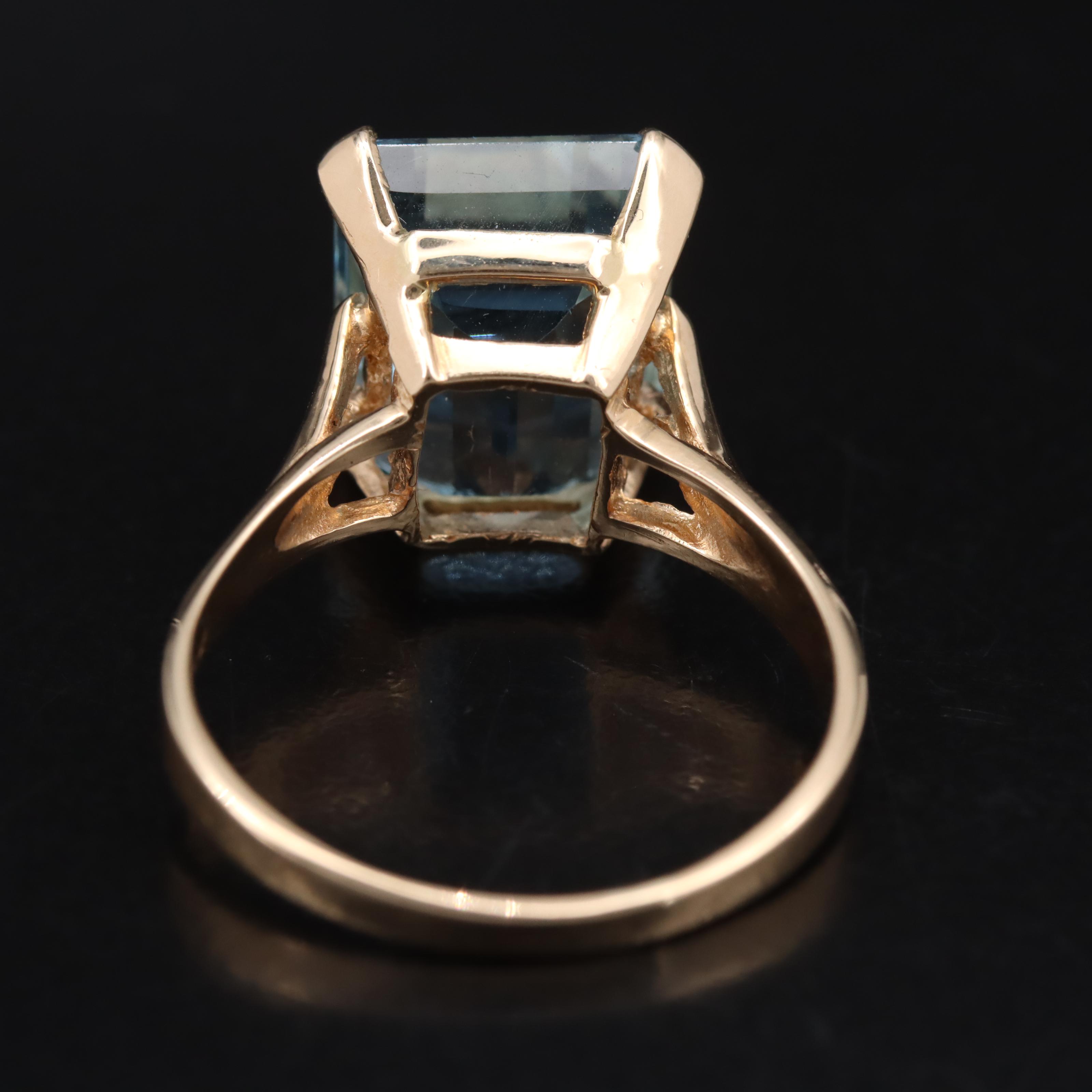 14K Topaz Solitaire Ring