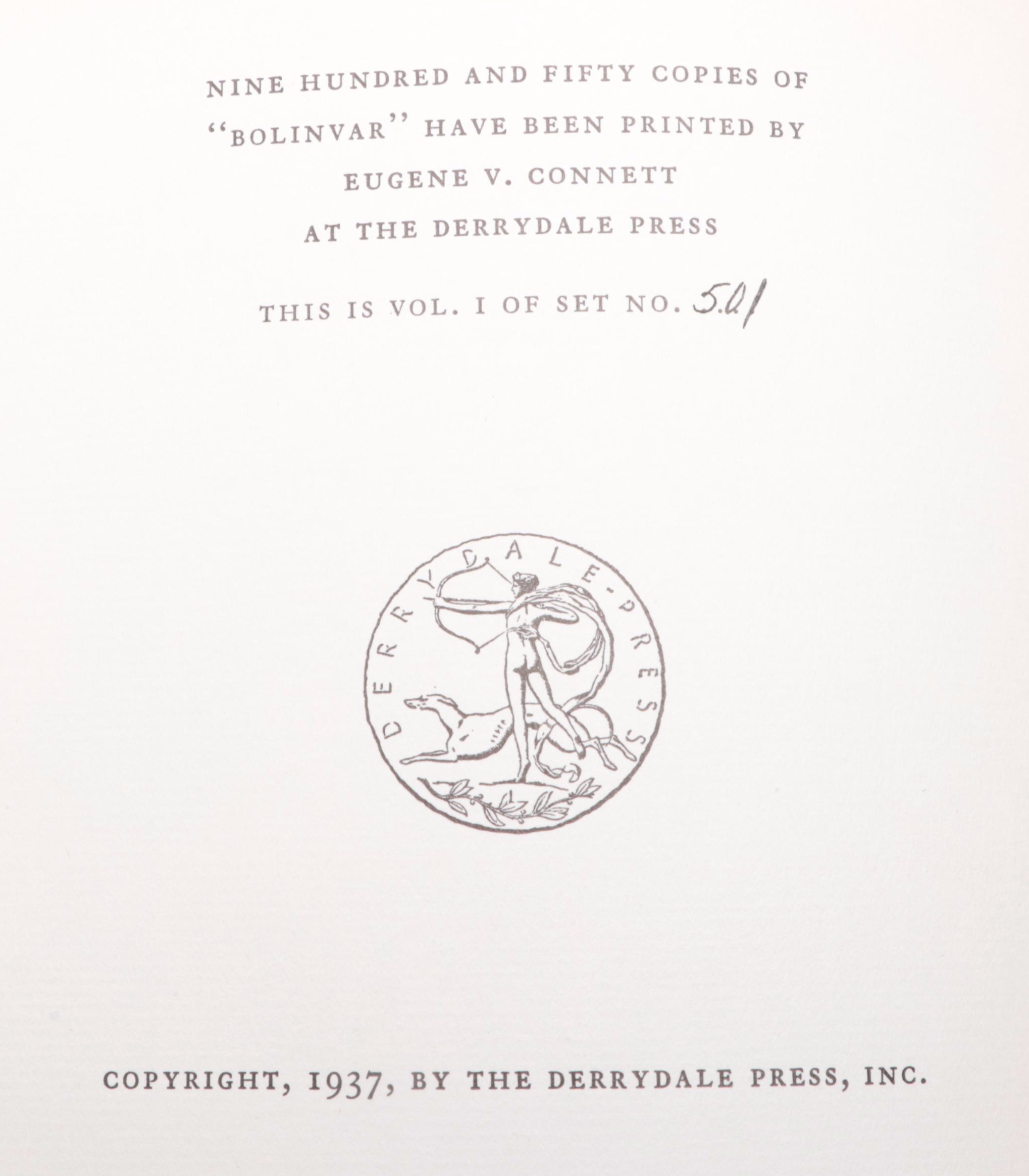 Illustrated Limited Edition "Bolinvar" Two-Volume Set by Marguerite F. Bayliss