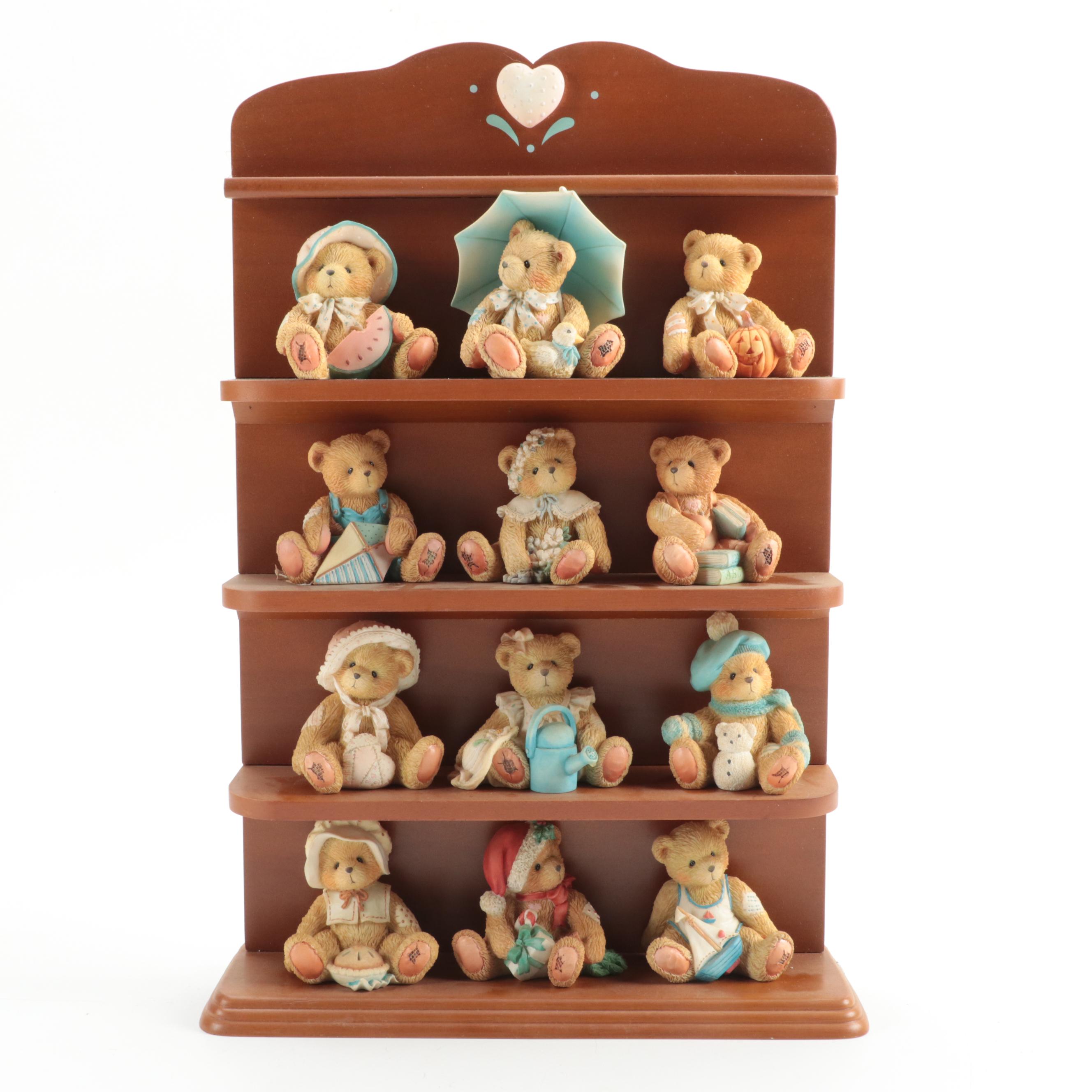 Enesco Corportation Porcelain Teddy Bear Figurines