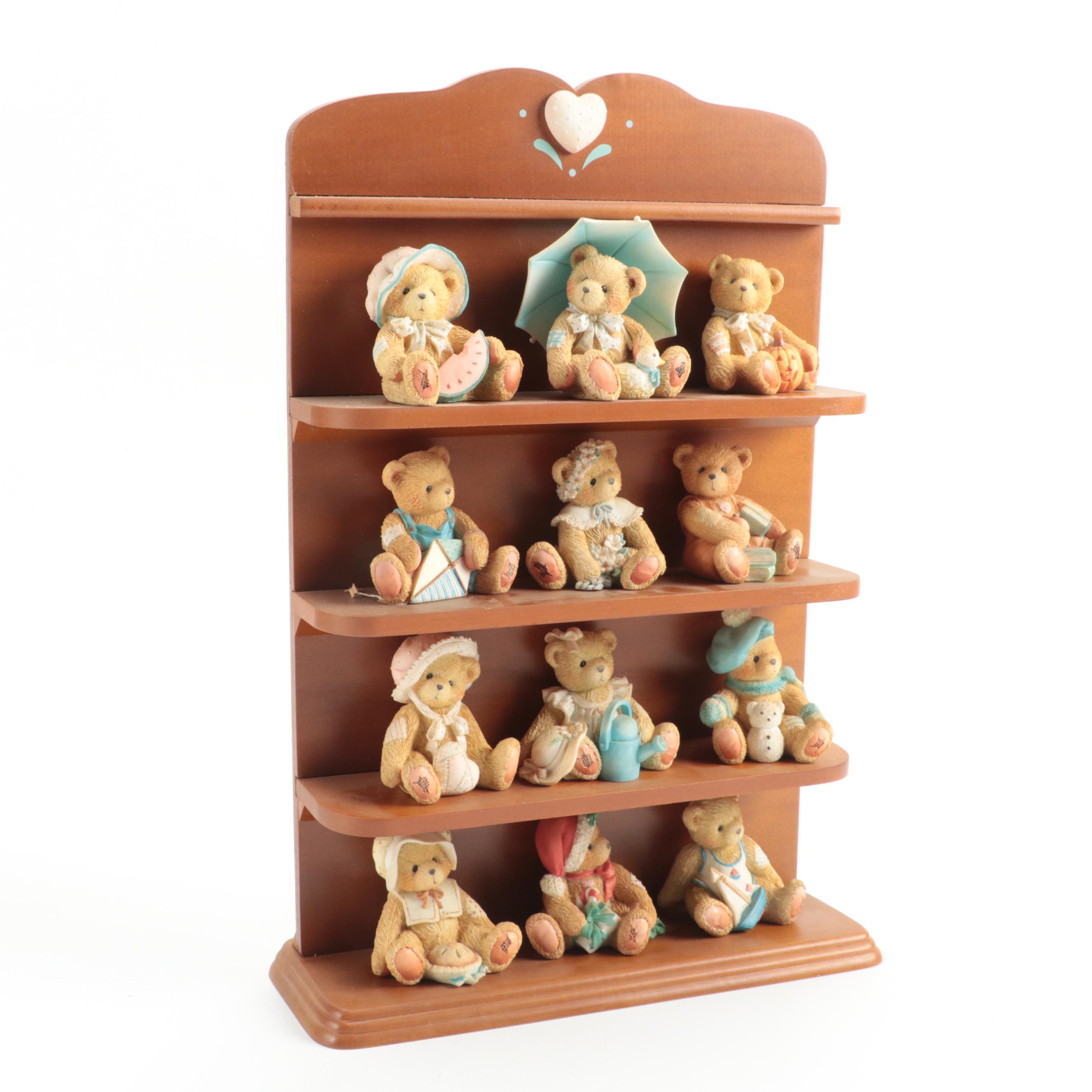 Enesco Corportation Porcelain Teddy Bear Figurines