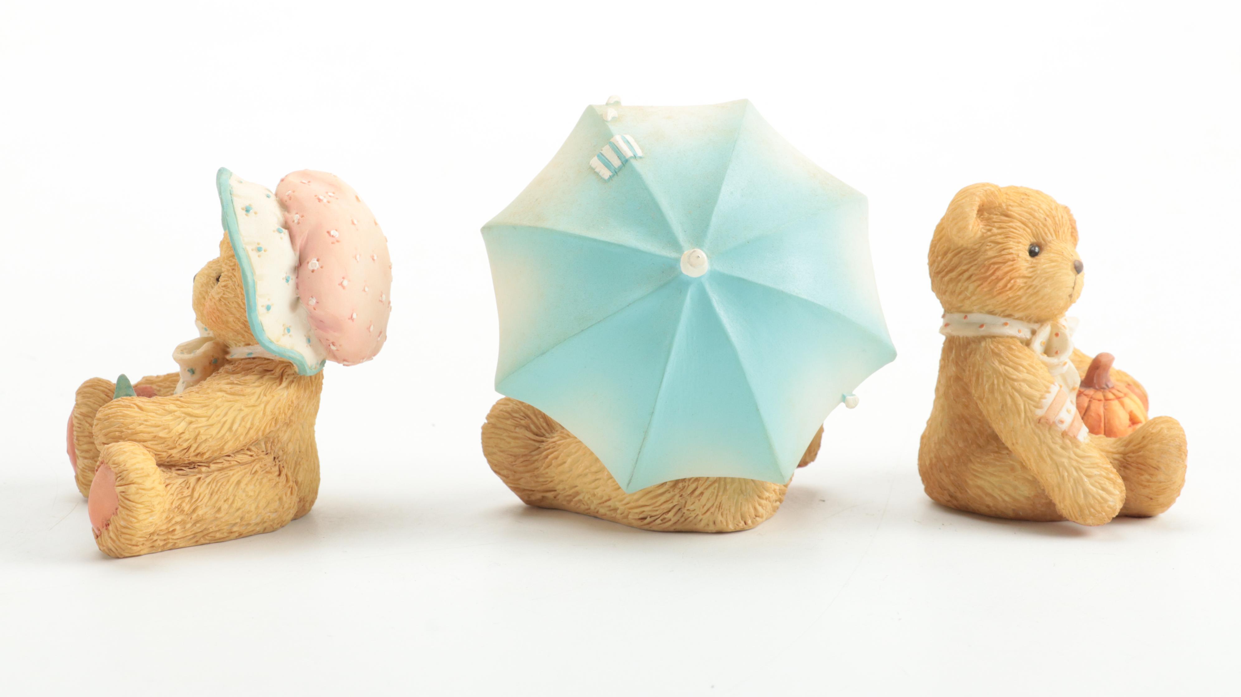 Enesco Corportation Porcelain Teddy Bear Figurines