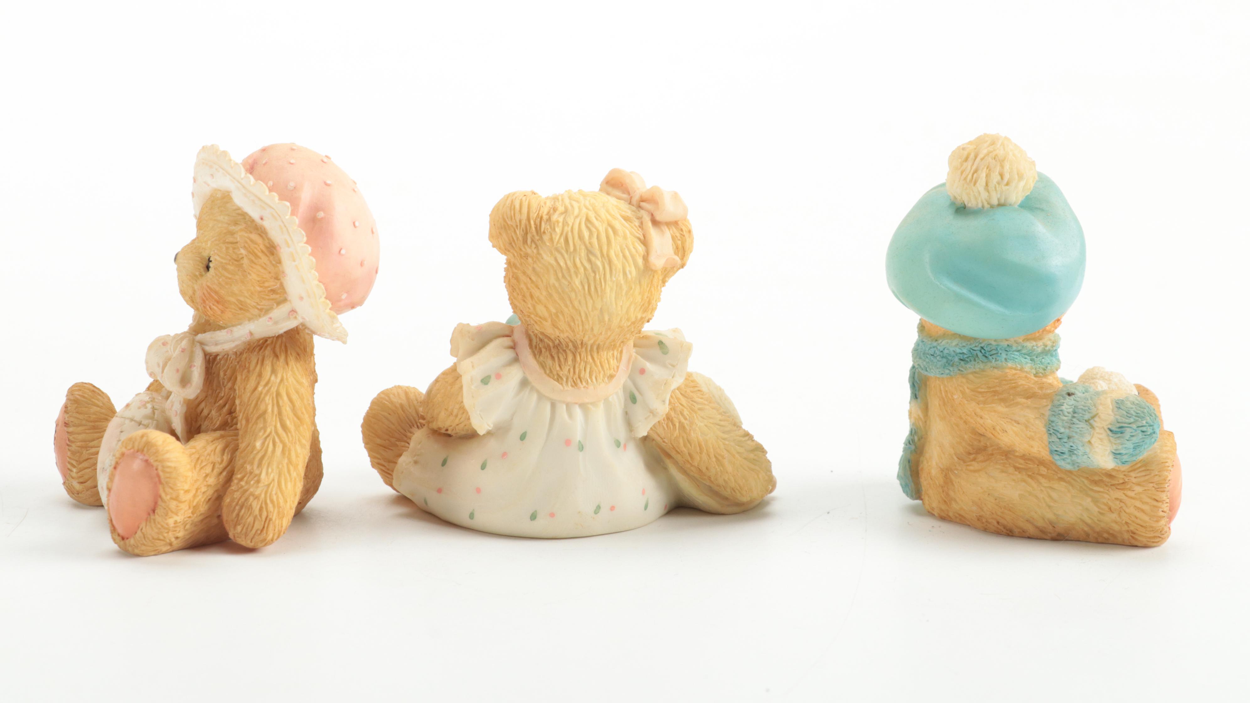 Enesco Corportation Porcelain Teddy Bear Figurines