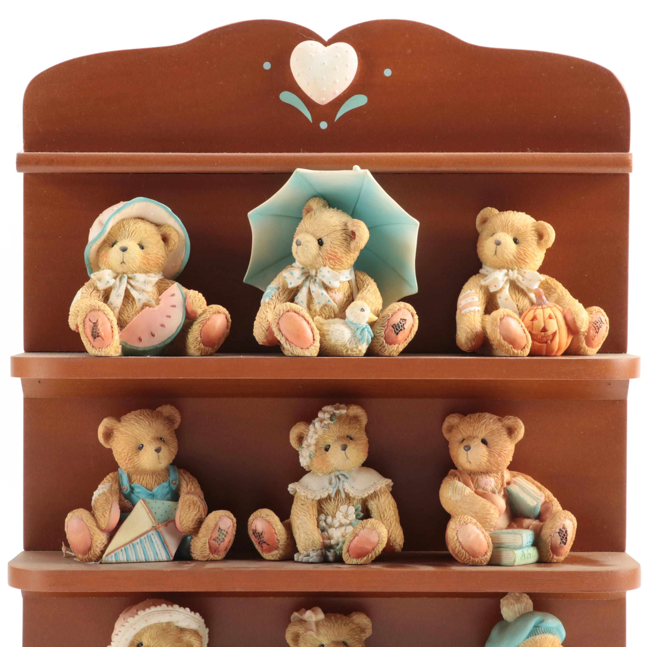 Enesco Corportation Porcelain Teddy Bear Figurines